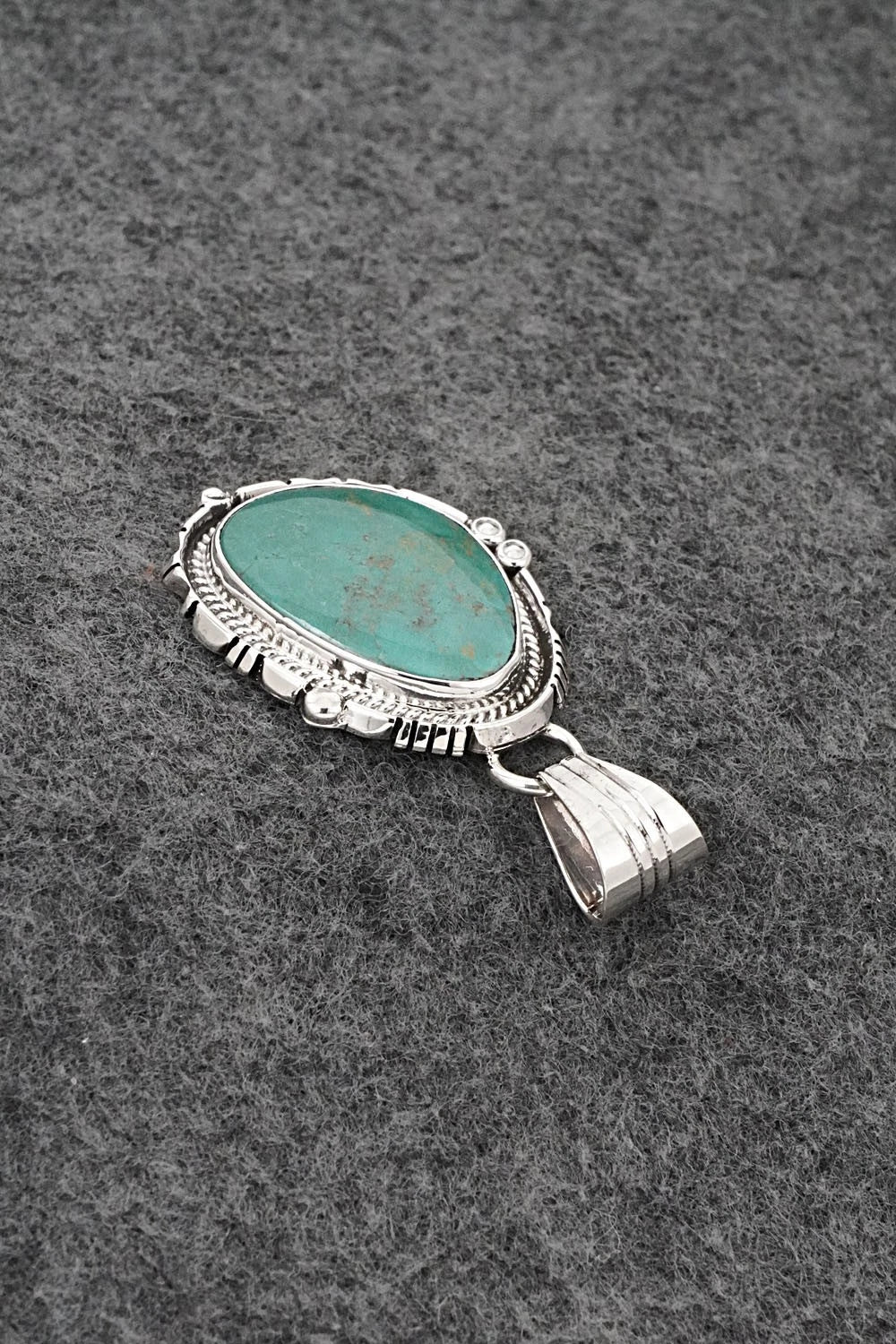 Turquoise & Sterling Silver Pendant - Marita Benally