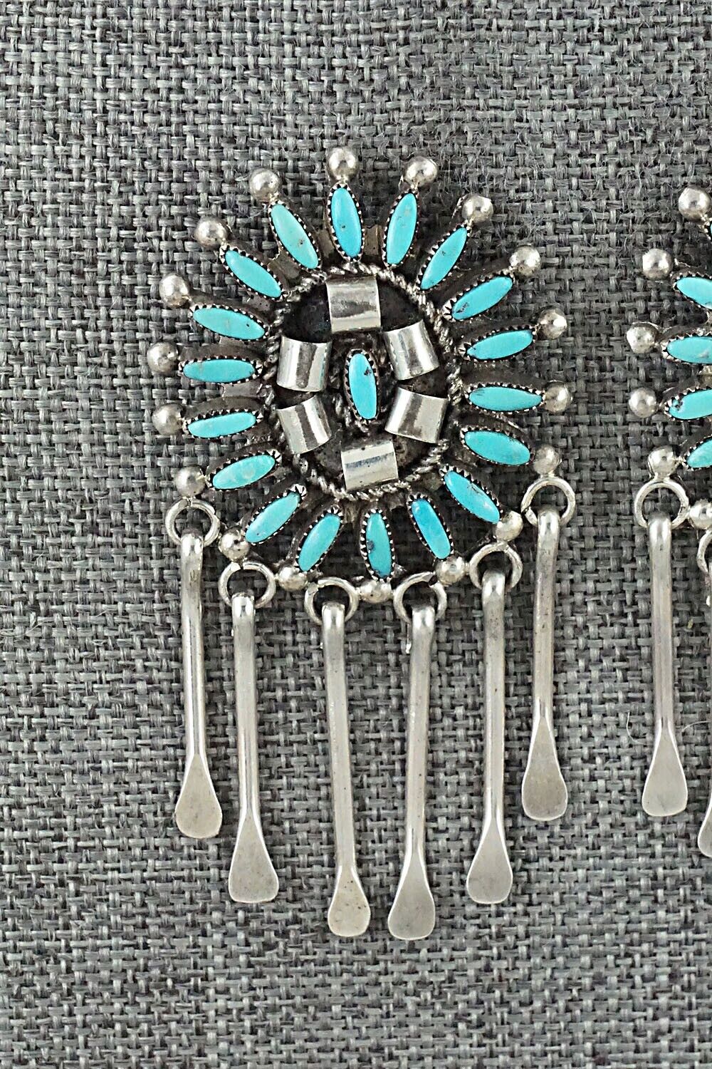 Turquoise & Sterling Silver Earrings - Amy Peynetsa