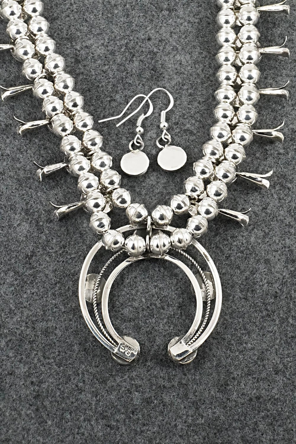 Turquoise & Sterling Silver Squash Blossom Set - Phil Garcia