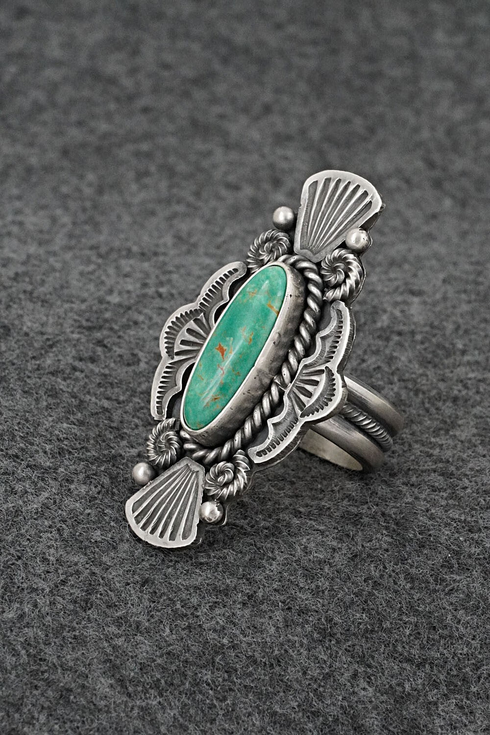 Turquoise & Sterling Silver Ring - Michael Calladitto - Size 10