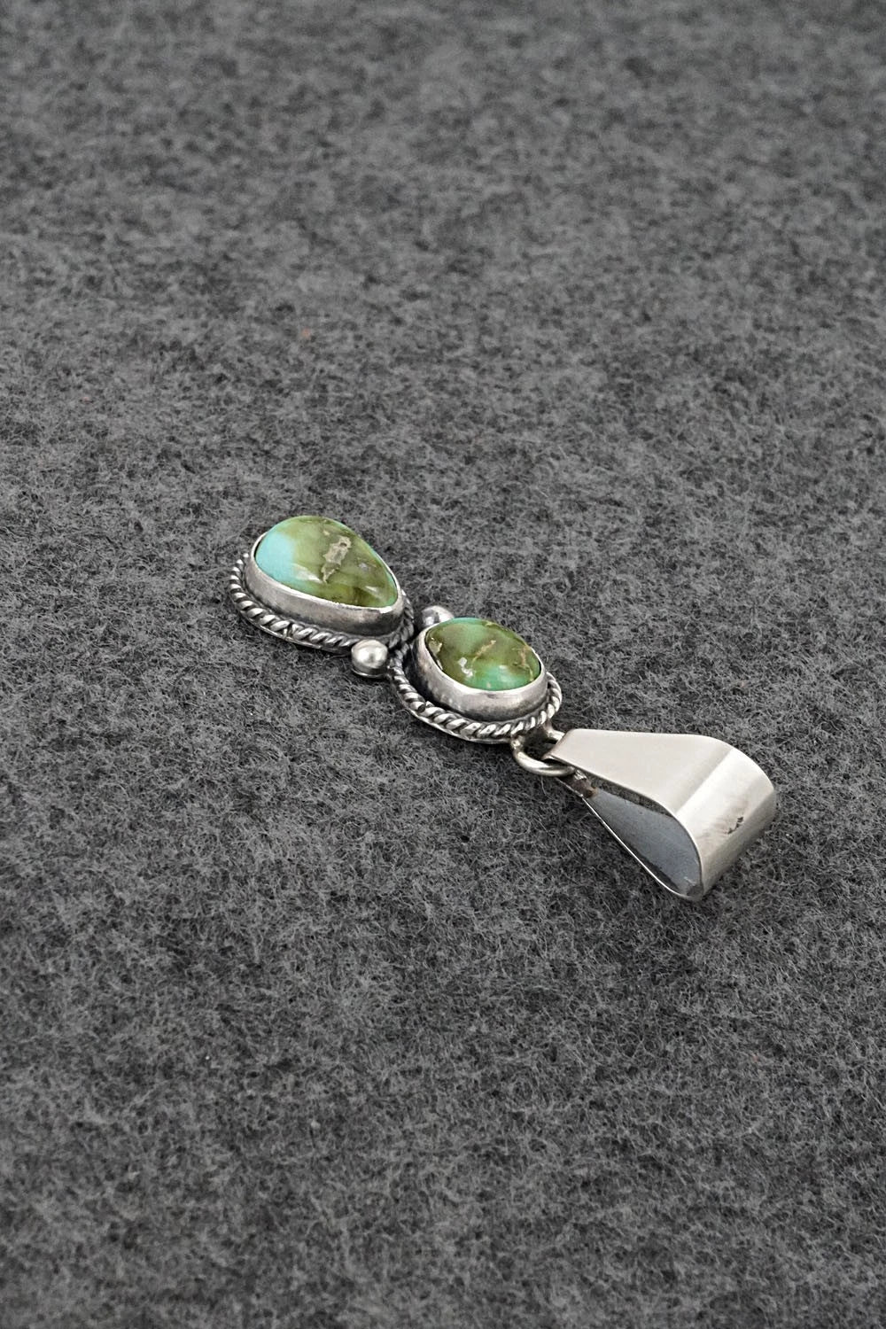 Turquoise & Sterling Silver Pendant - Eugene Gruber