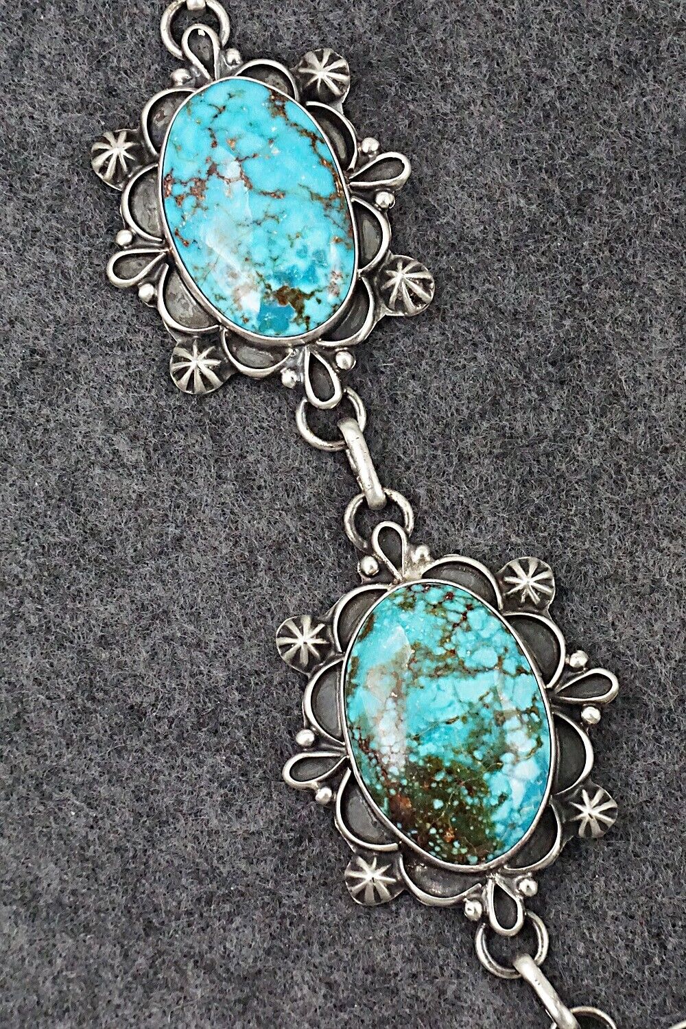 Turquoise & Sterling Silver Necklace and Earrings Set - Bob Becenti