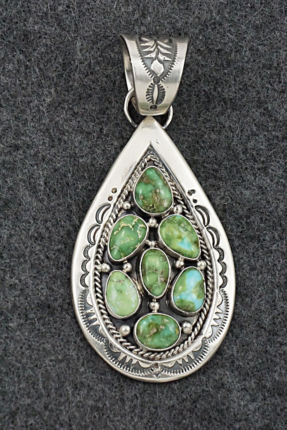 Turquoise & Sterling Silver Pendant - Samuel Yellowhair