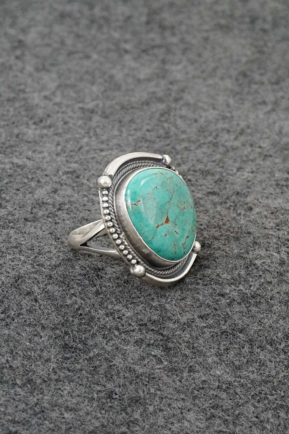 Turquoise & Sterling Silver Ring - Bobby Johnson - Size 7