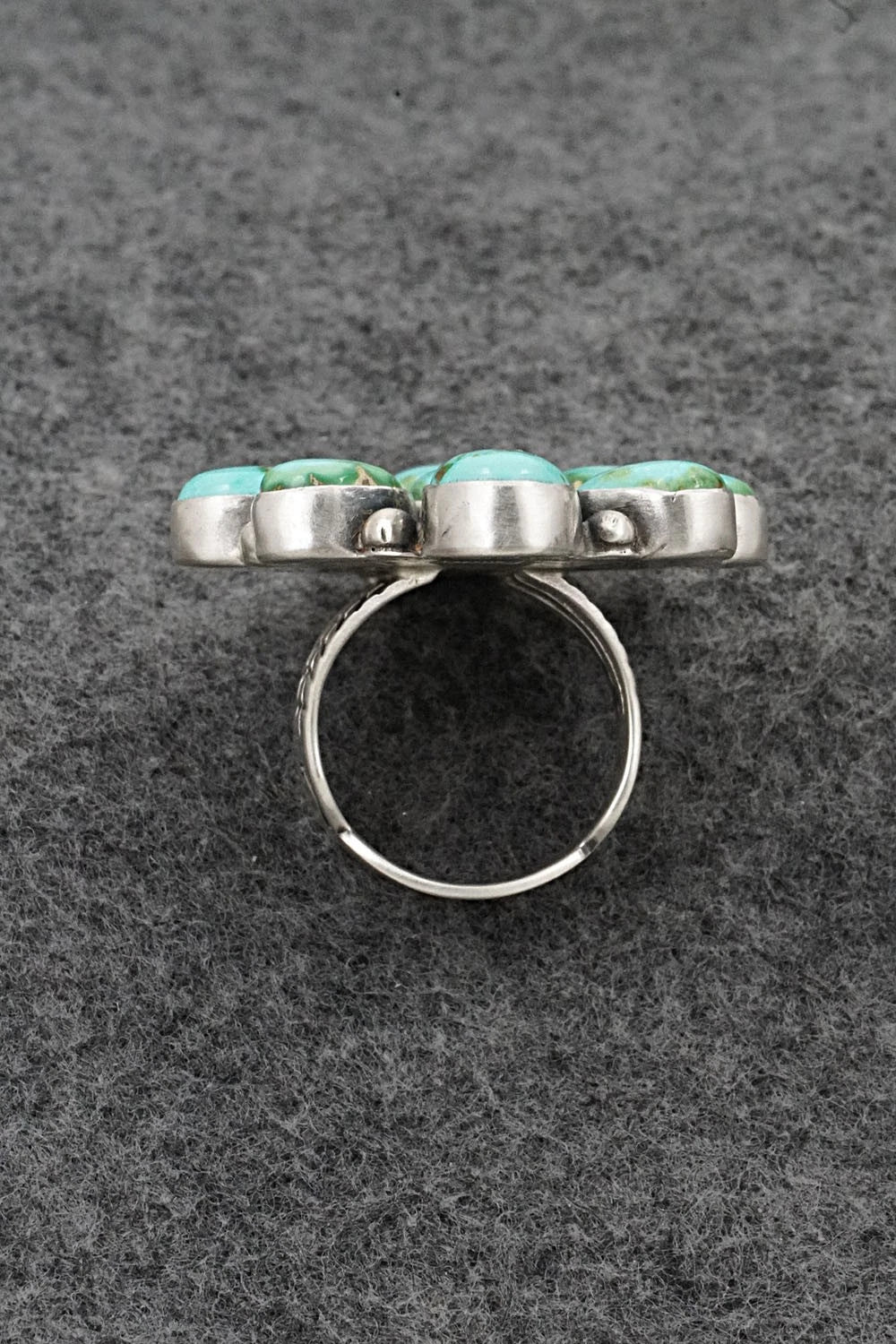 Turquoise & Sterling Silver Ring - Darrin Livingston - Size 8.5