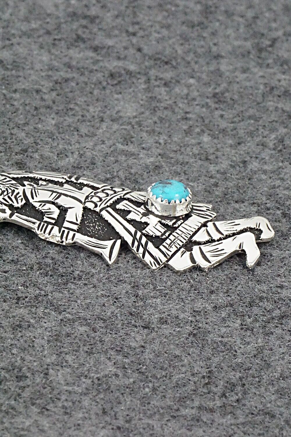 Turquoise & Sterling Silver Pendant - Richard Singer