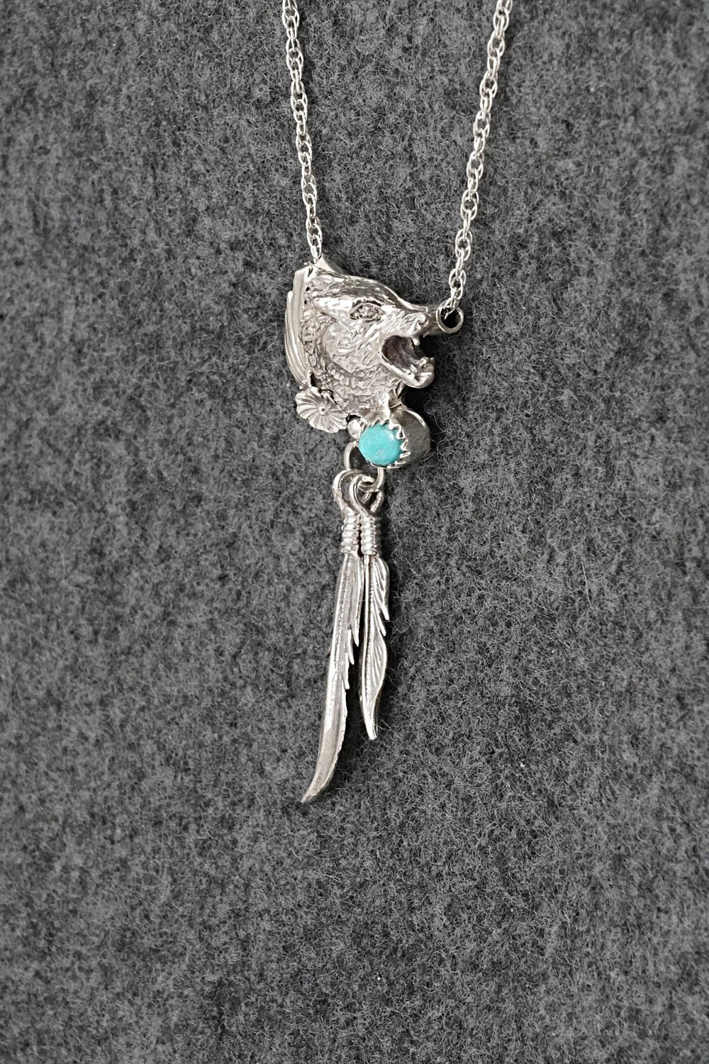 Turquoise & Sterling Silver Necklace - Genevieve Francisco