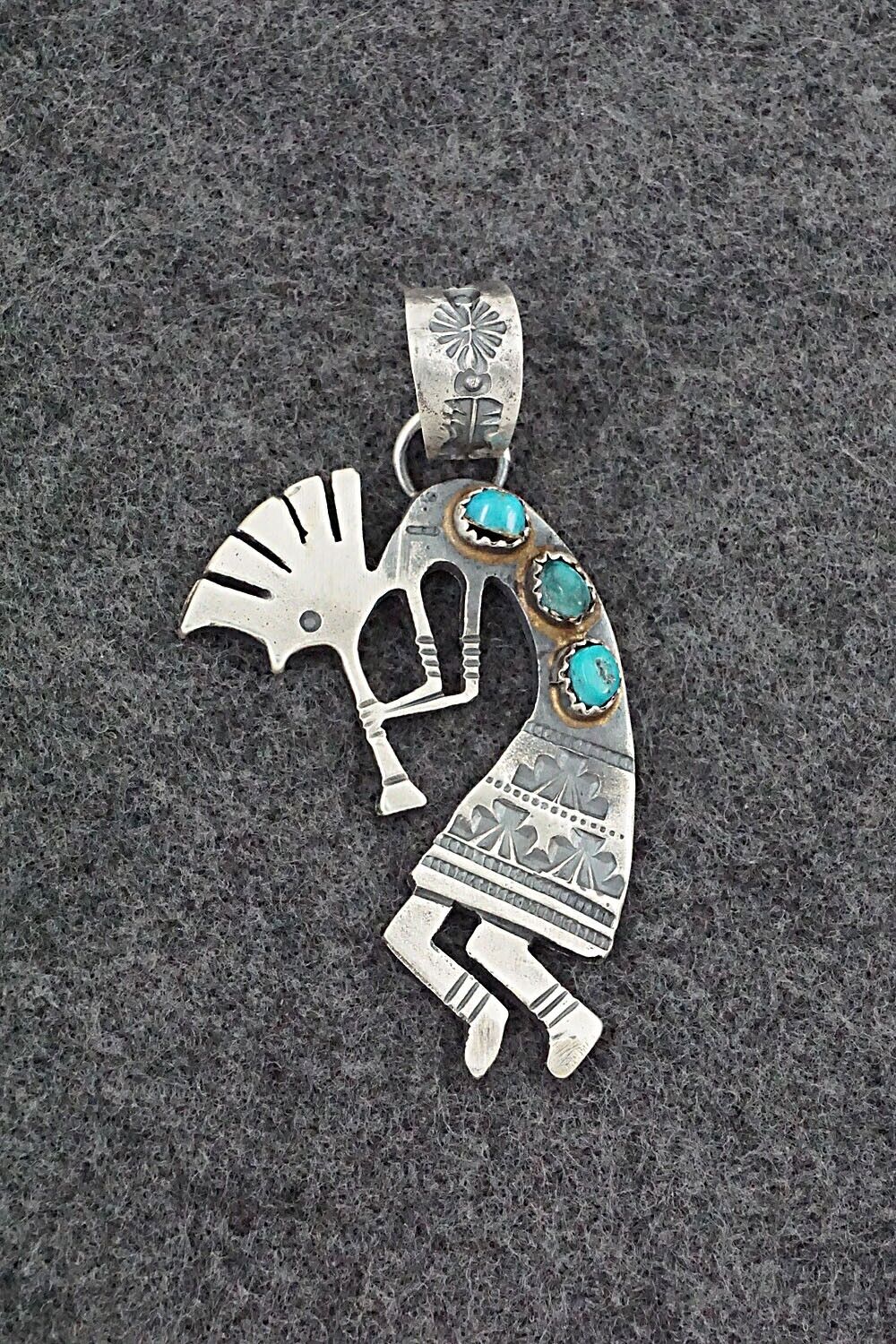 Turquoise & Sterling Silver Pendant - Eva & Linberg Billah