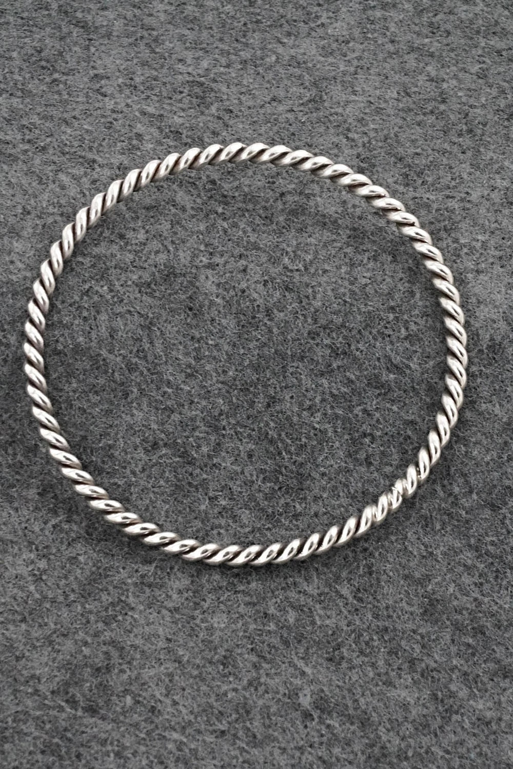 Sterling Silver Bangle Bracelet - Elaine Tahe