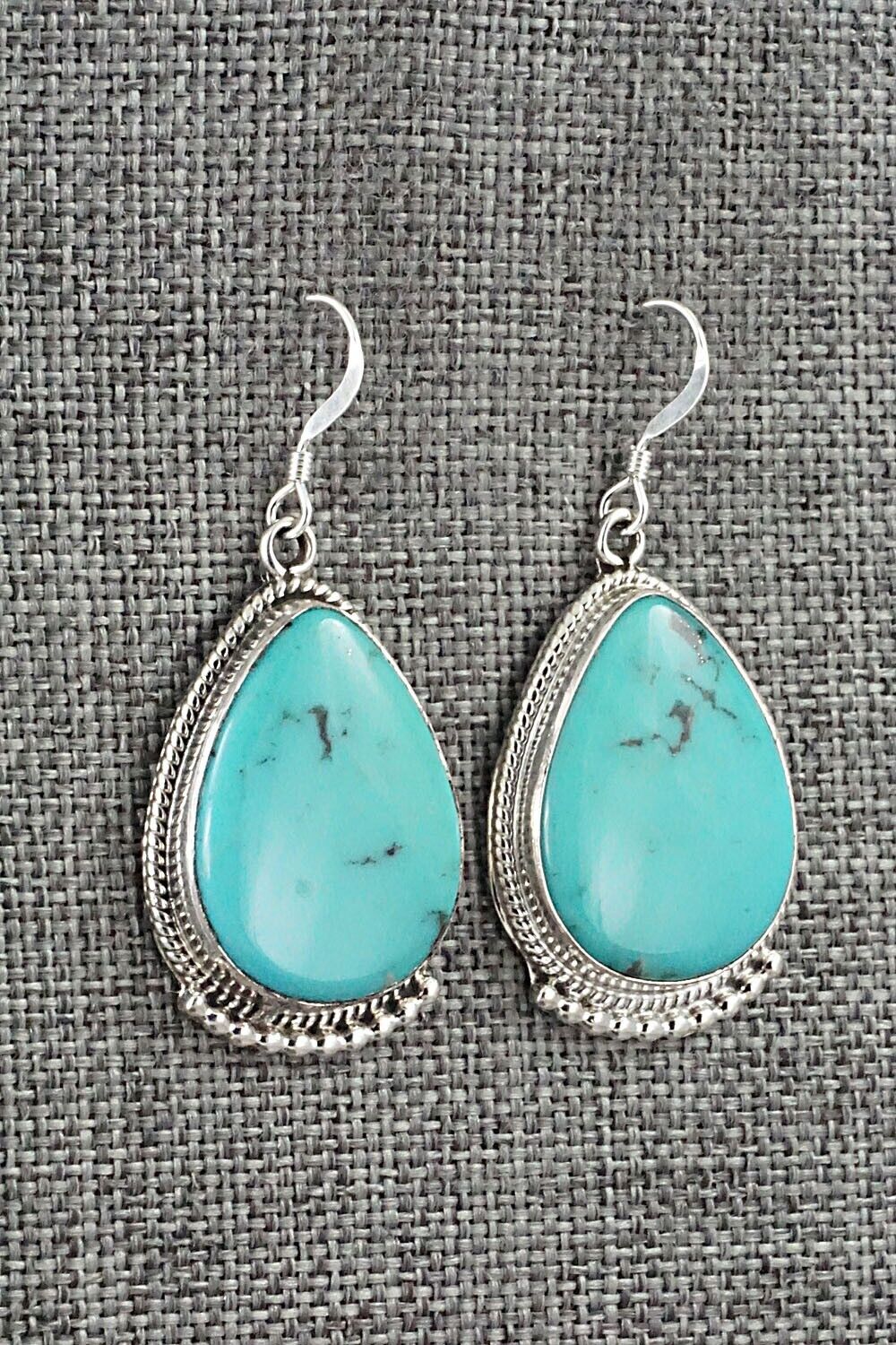 Turquoise & Sterling Silver Earrings - Verley Betone