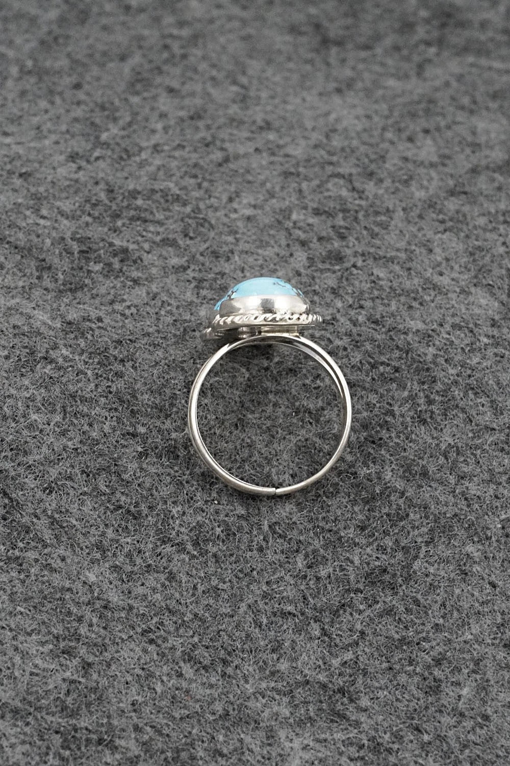 Turquoise & Sterling Silver Ring - Eugene Gruber - Size 6