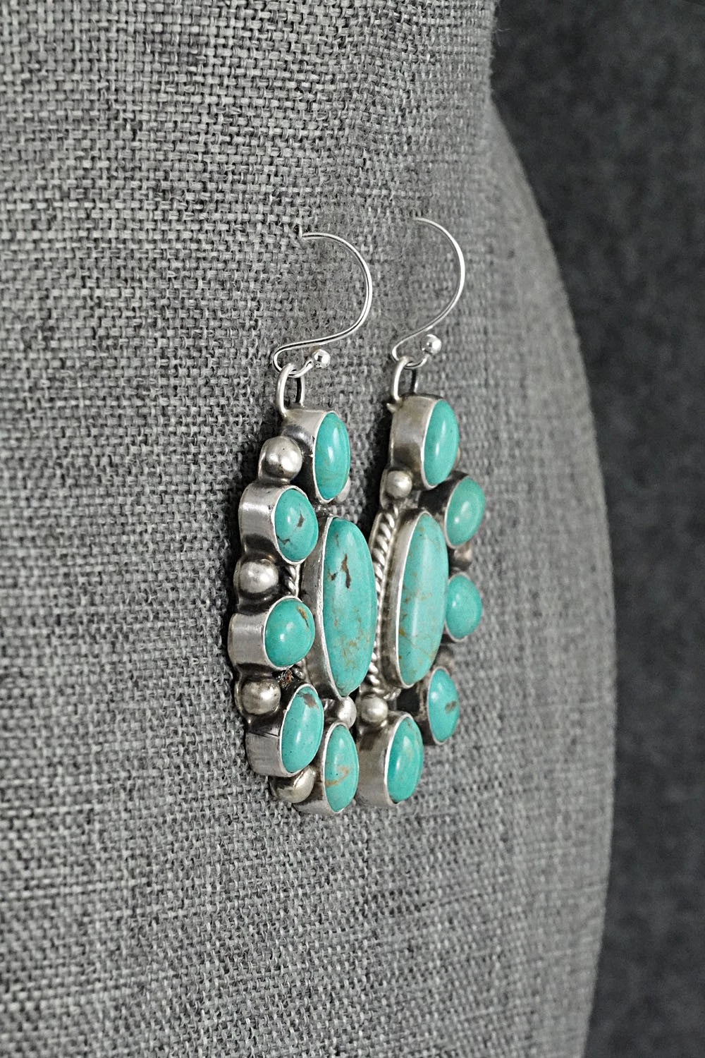 Turquoise & Sterling Silver Earrings - Kathleen Livingston