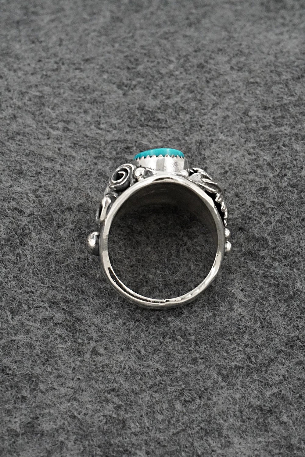 Turquoise & Sterling Silver Ring - Darrell Morgan - Size 11