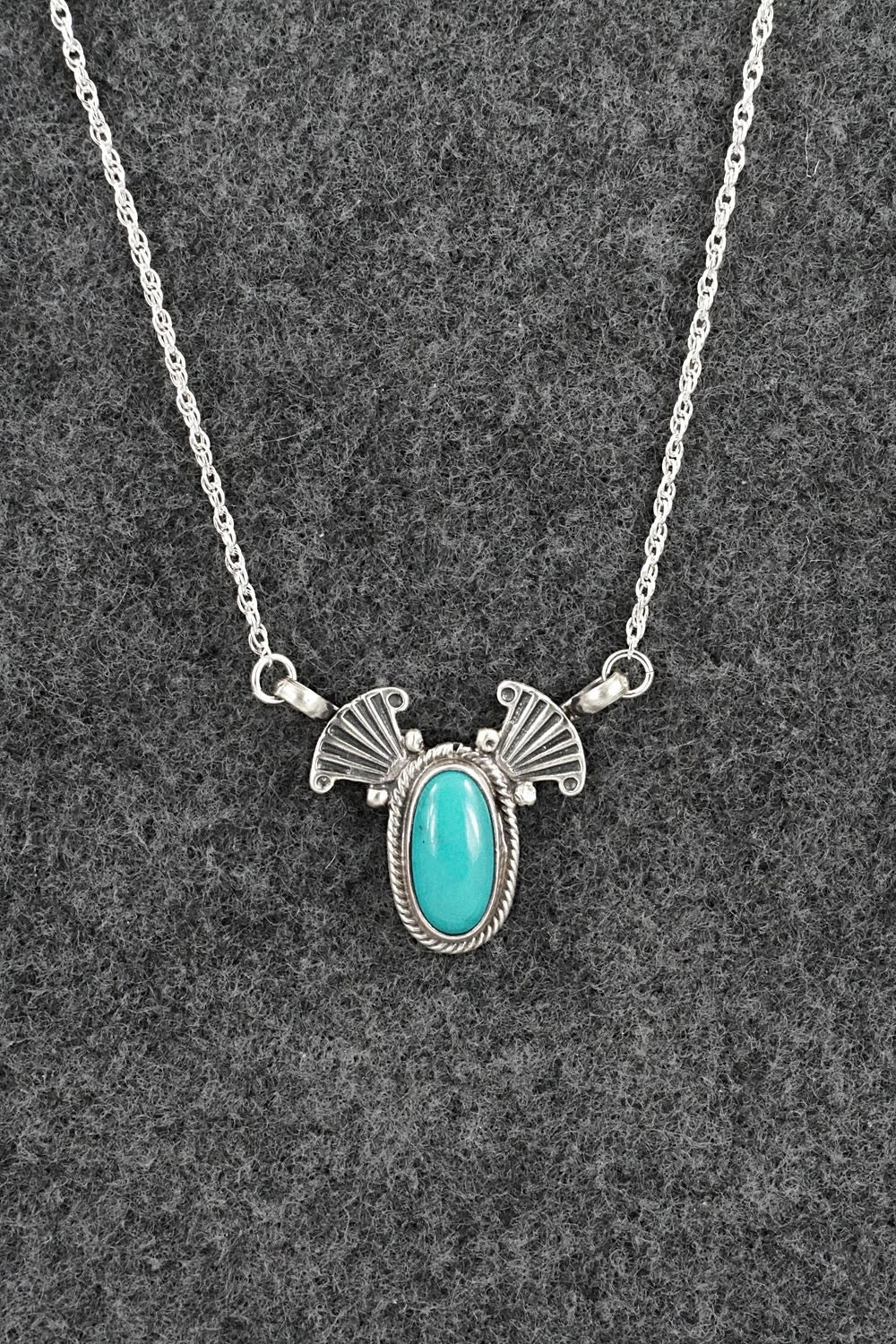 Turquoise & Sterling Silver Necklace - Verley Betone