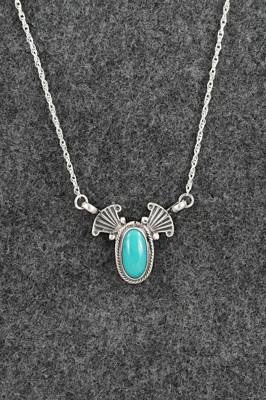 Turquoise & Sterling Silver Necklace - Verley Betone
