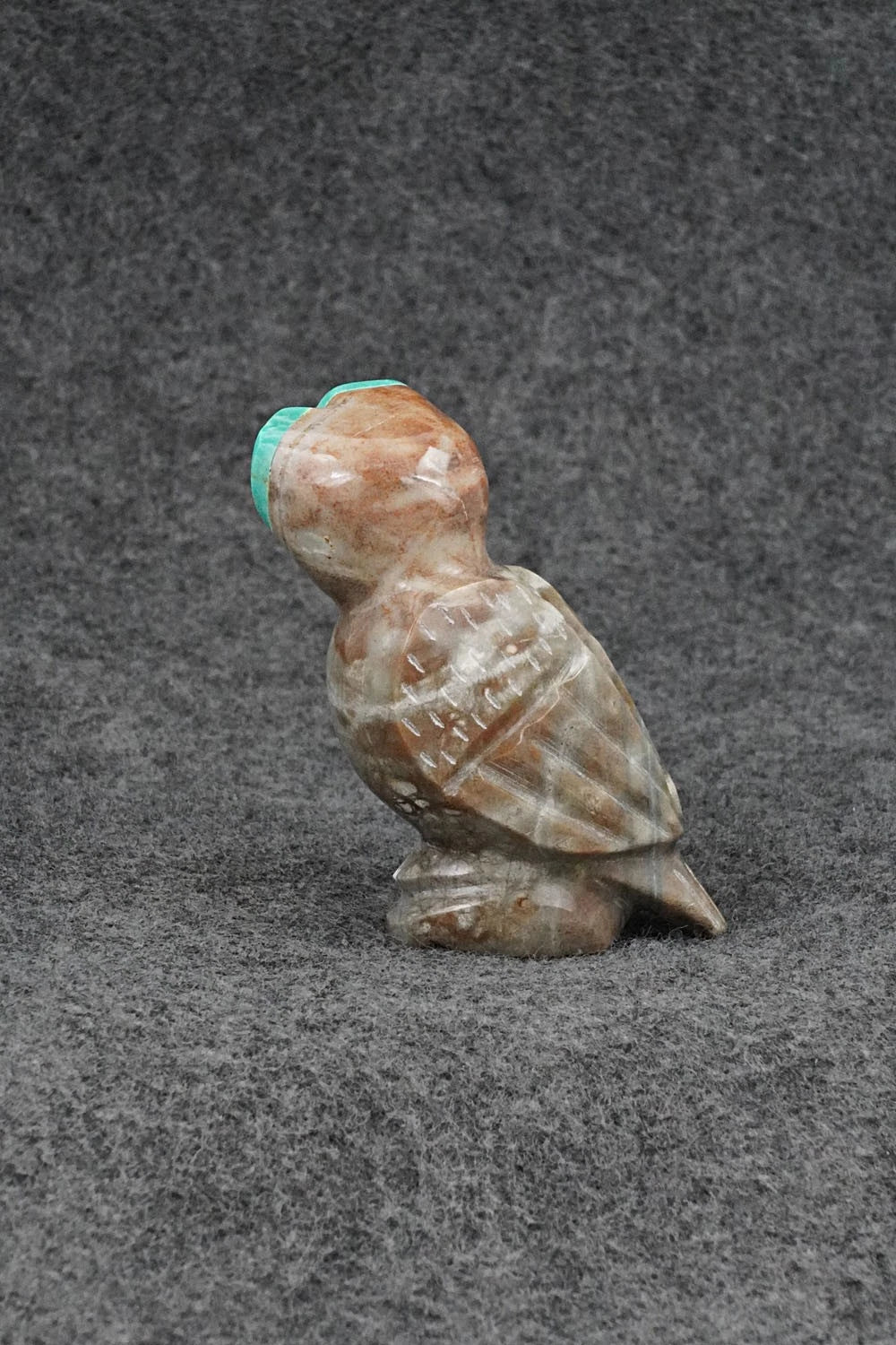 Owl Zuni Fetish Carving - Enrike Leekya
