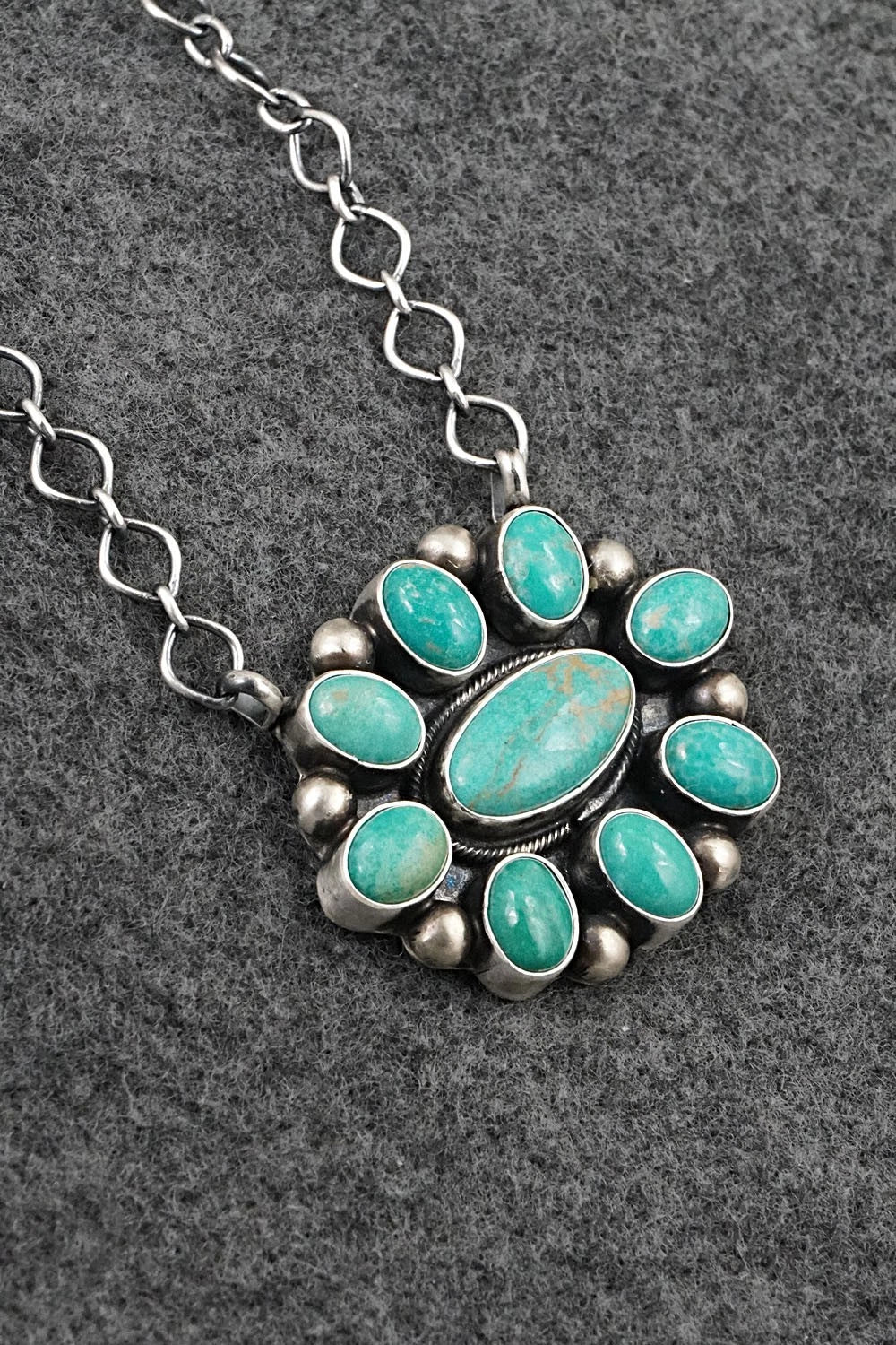Turquoise & Sterling Silver Necklace - Kathleen Livingston