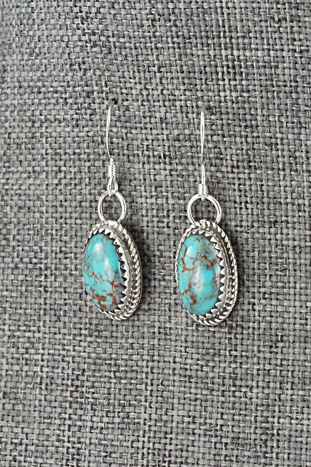 Turquoise & Sterling Silver Earrings - Ernest Hawthorne
