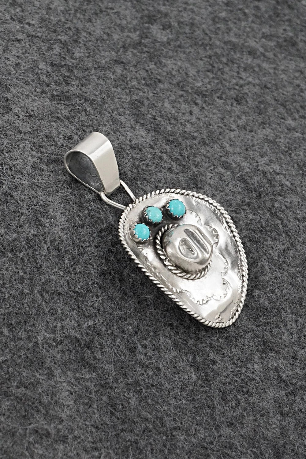 Turquoise & Sterling Silver Pendant - Davey Morgan
