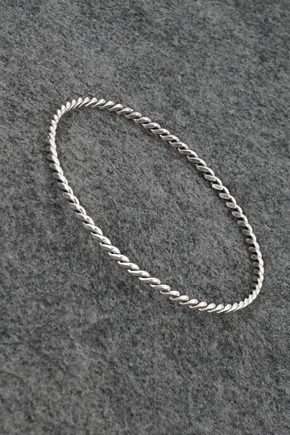 Sterling Silver Bangle Bracelet - Elaine Tahe