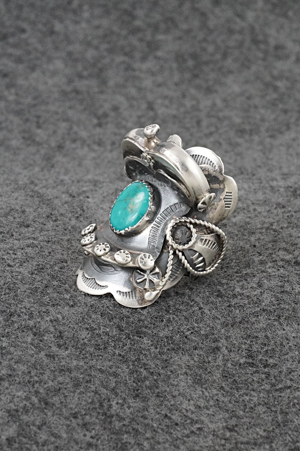 Turquoise & Sterling Silver Ring - Tim Yazzie - Size 10.5