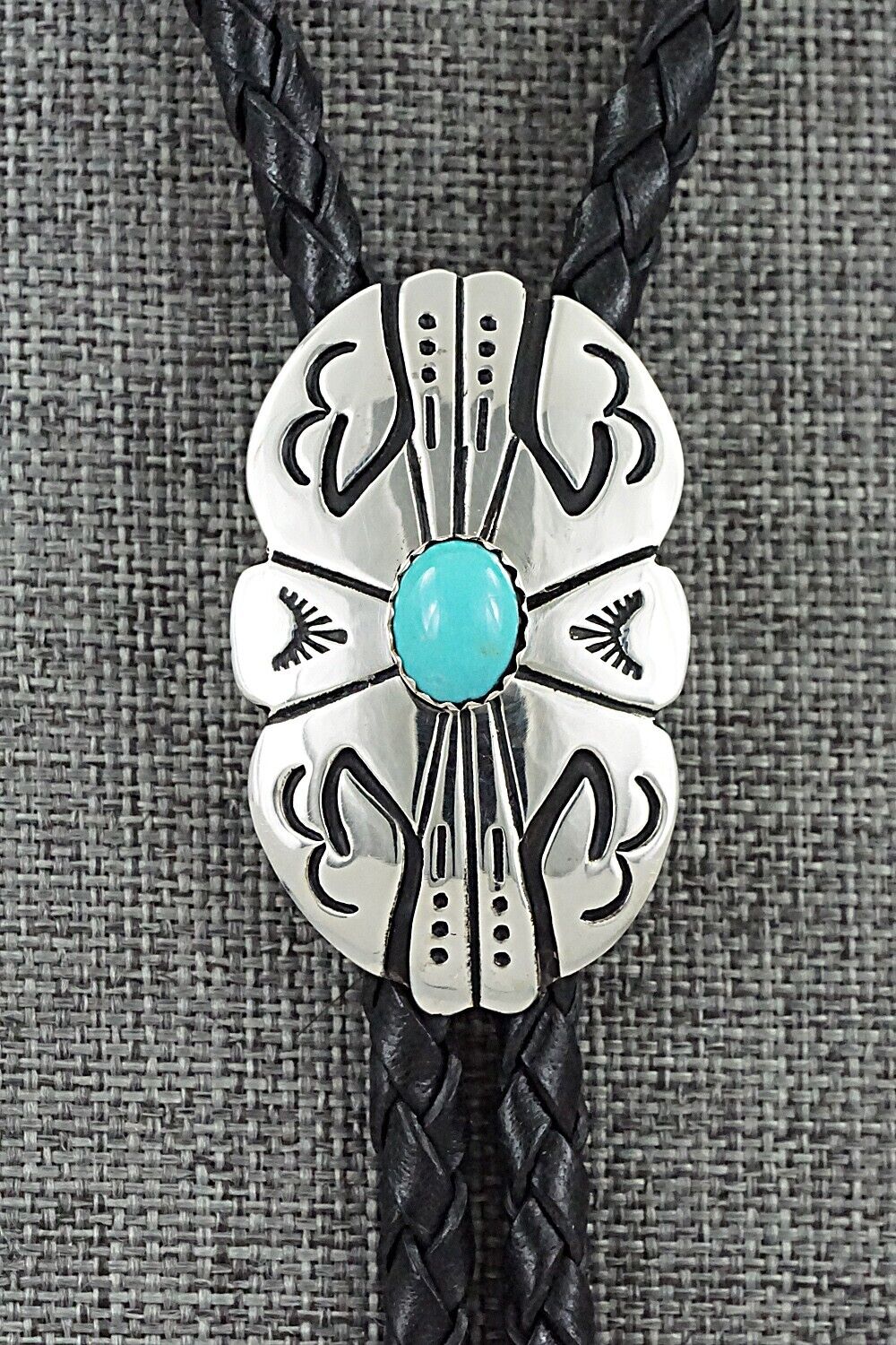 Turquoise & Sterling Silver Bolo Tie - Rosita Singer
