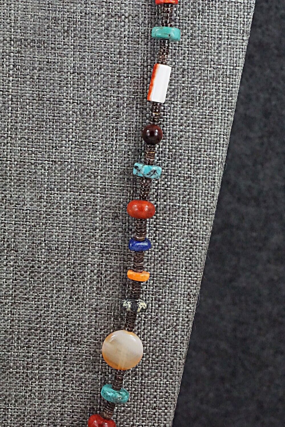Multi-Stone and Sterling Silver Necklace - Helen Tsosie
