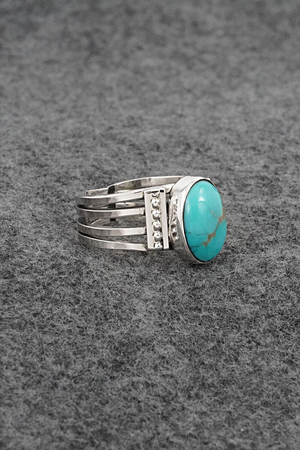 Turquoise & Sterling Silver Ring - Thomas Yazzie - Size 7