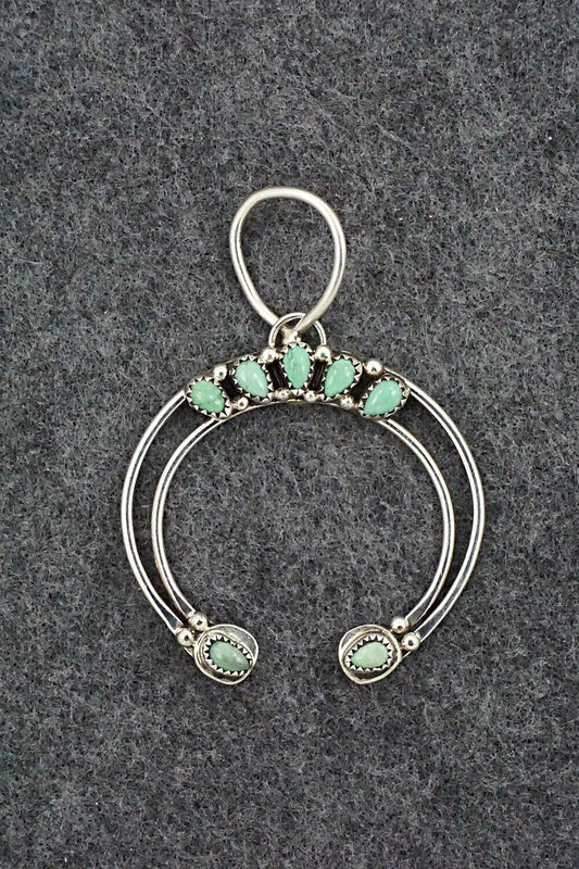 Turquoise & Sterling Silver Naja Pendant - Priscilla Reeder