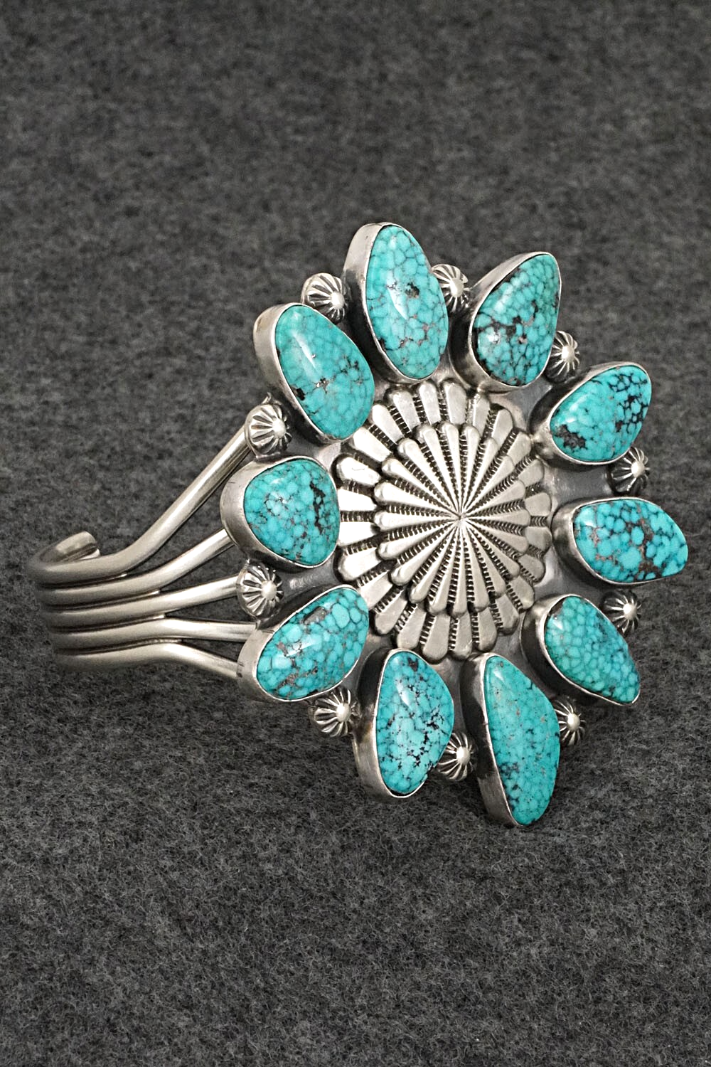 Turquoise and Sterling Silver Bracelet - Tom Lewis