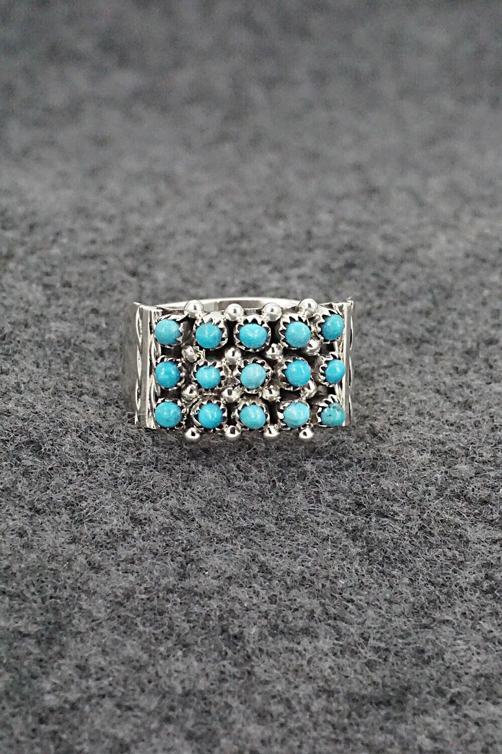 Turquoise & Sterling Silver Ring - Stephen Haloo - Size 9