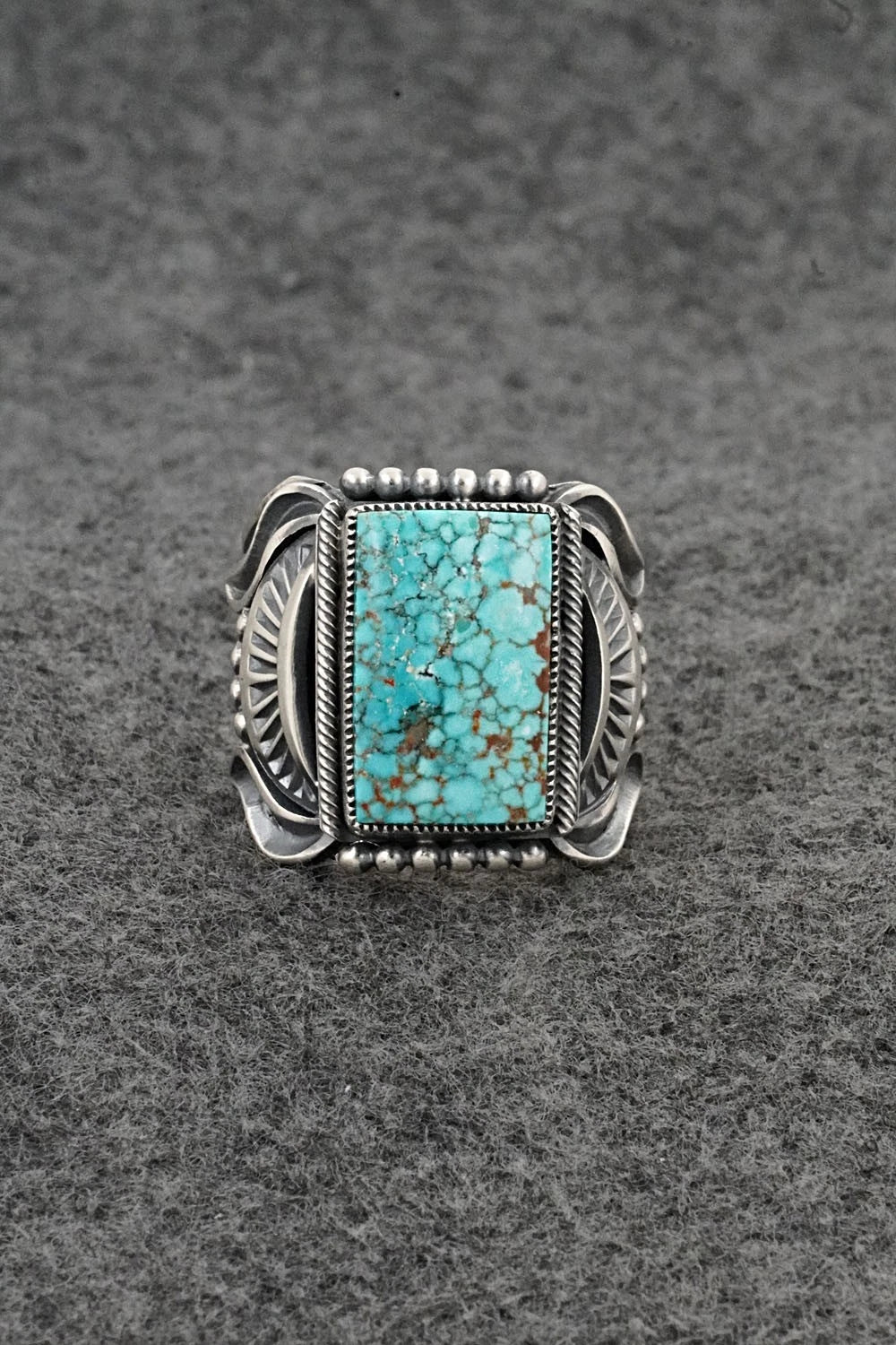 Turquoise & Sterling Silver Ring - Delbert Gordon - Size 11.5