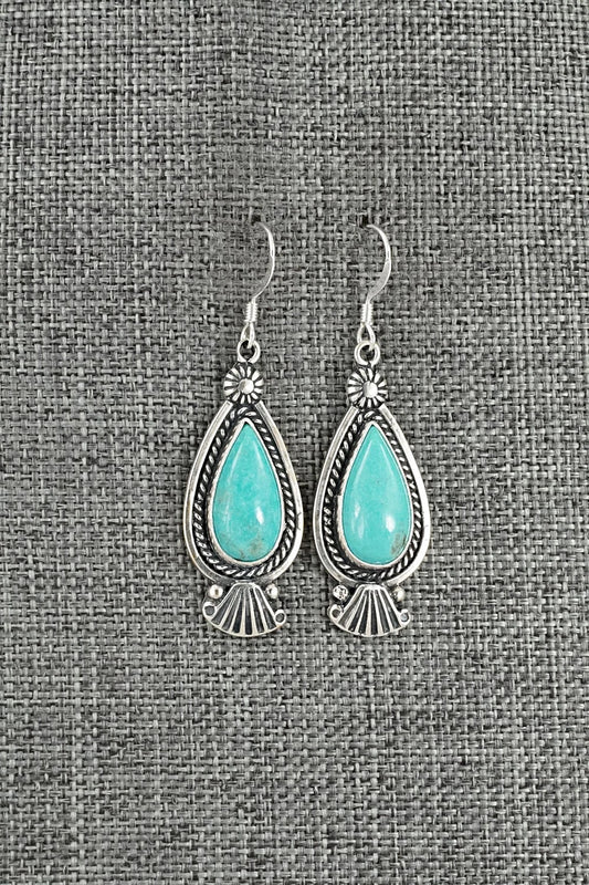 Turquoise & Sterling Silver Earrings - Verley Betone
