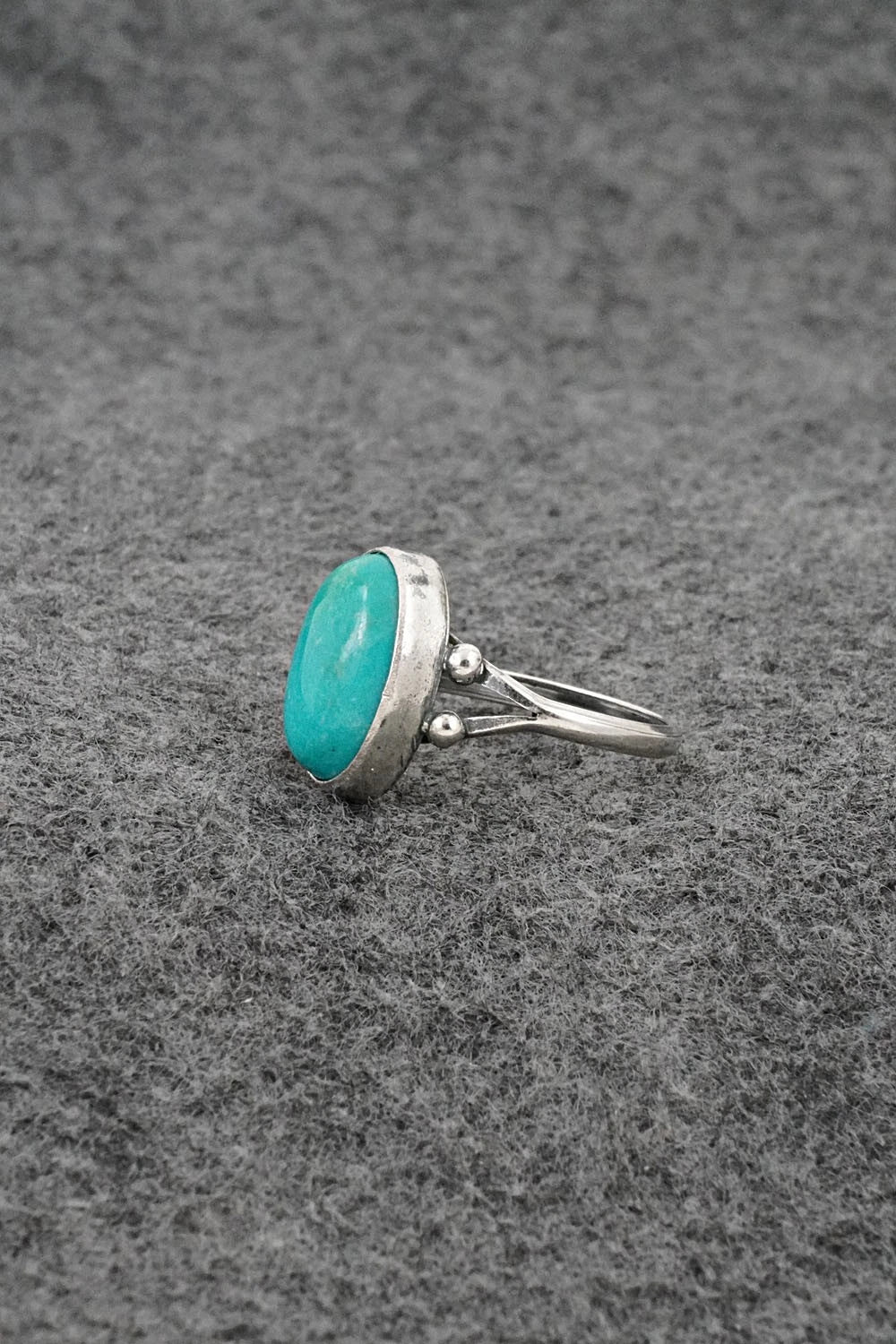 Turquoise and Sterling Silver Ring - Jerryson Henio - Size 7