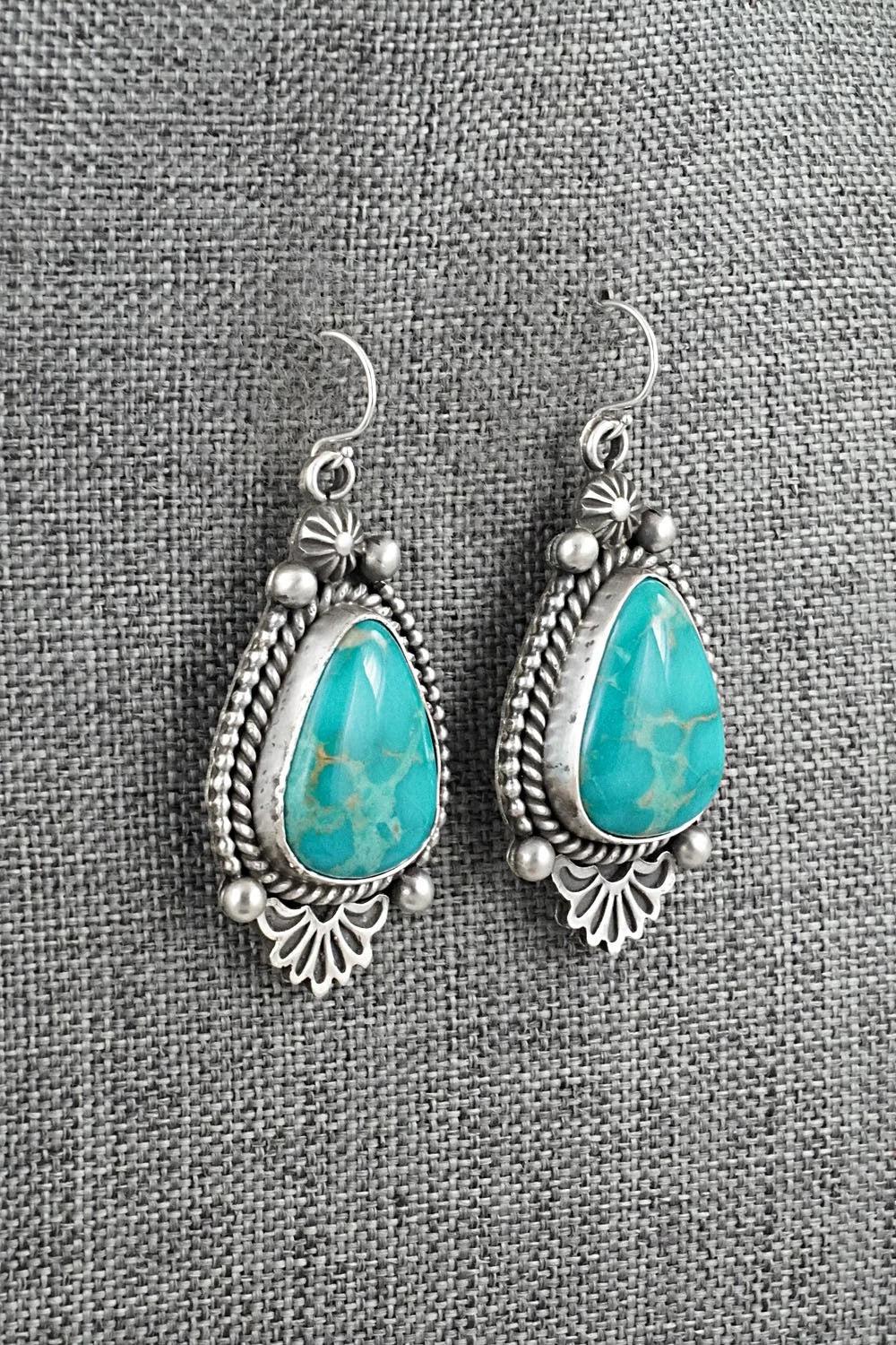 Turquoise & Sterling Silver Earrings - Michael Calladitto