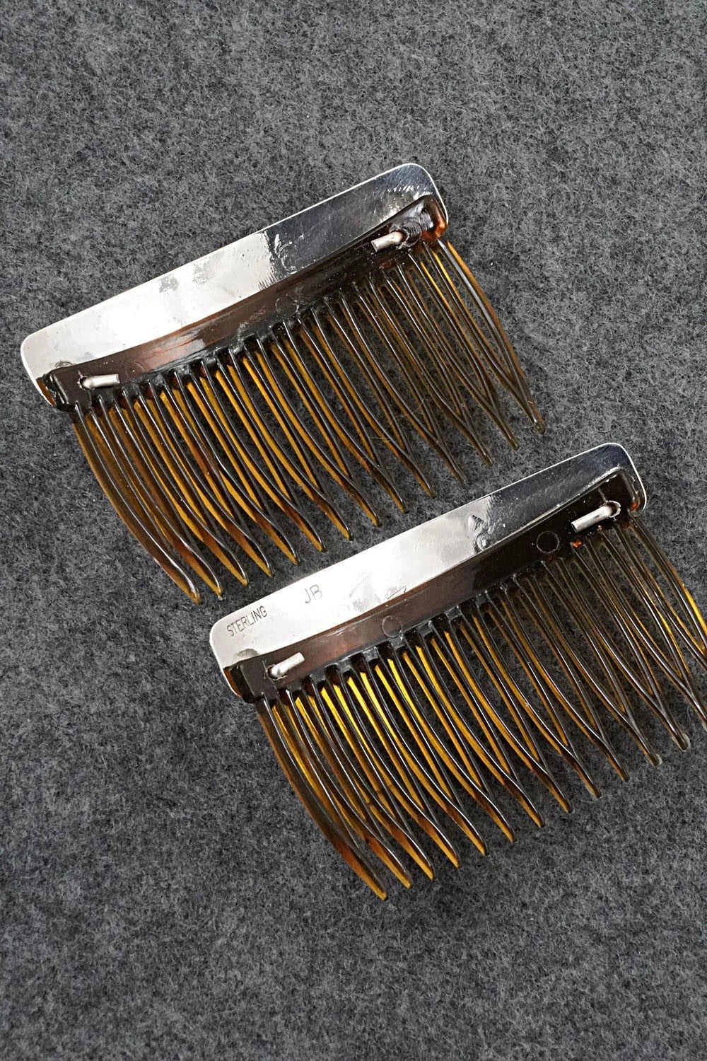 Turquoise & Sterling Silver Hair Combs - Jolene Begay