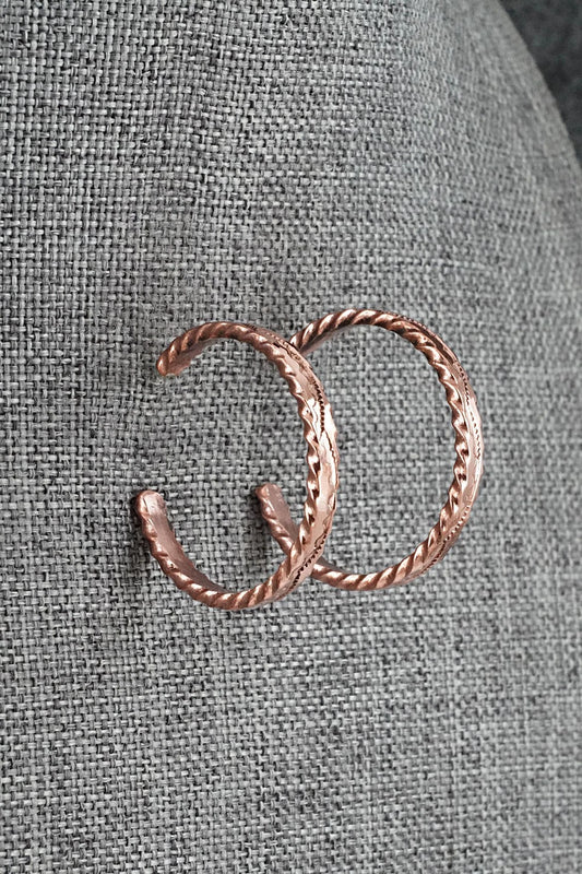 Copper Hoop Earrings - Elaine Tahe