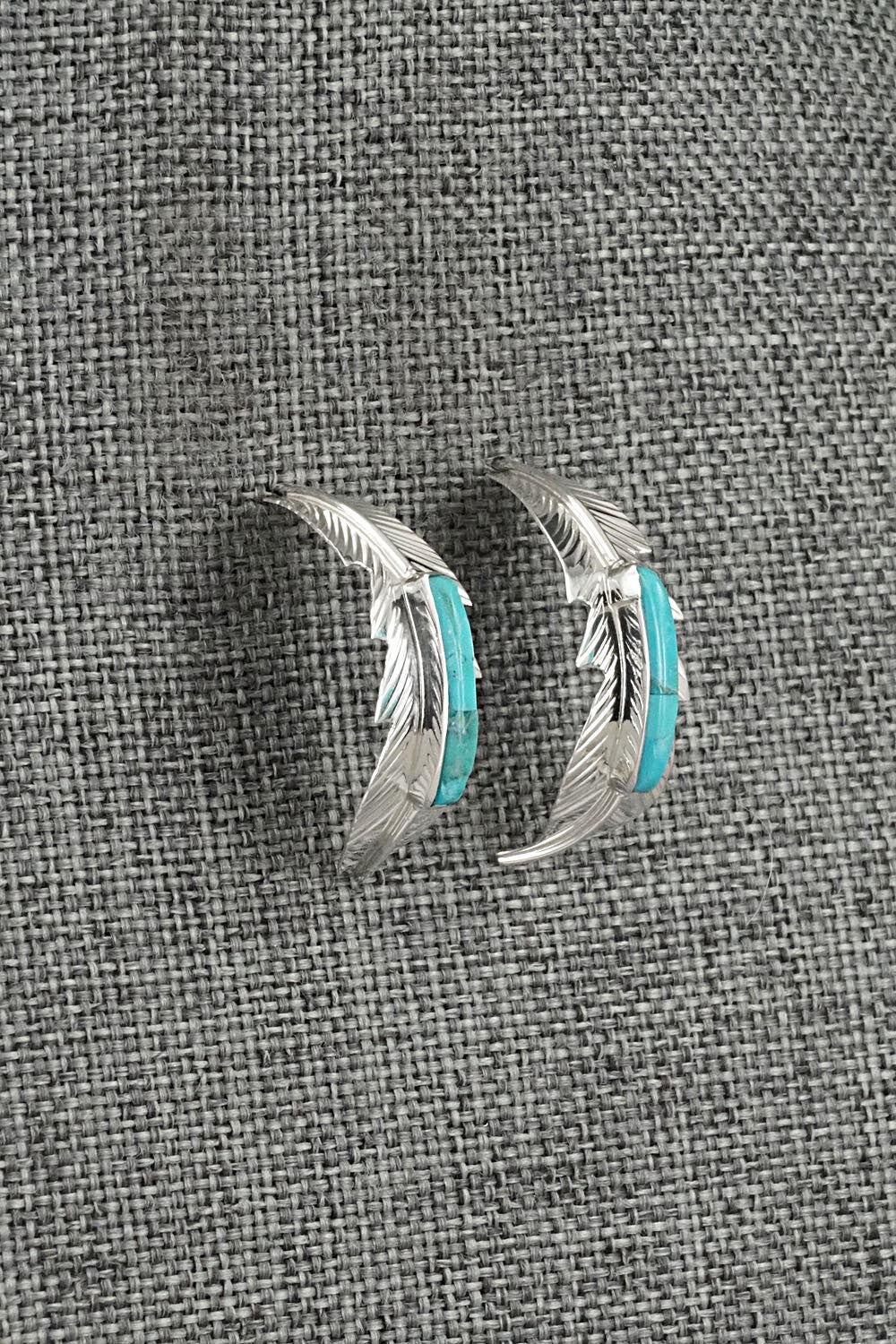 Turquoise & Sterling Silver Earrings - Alan Barney