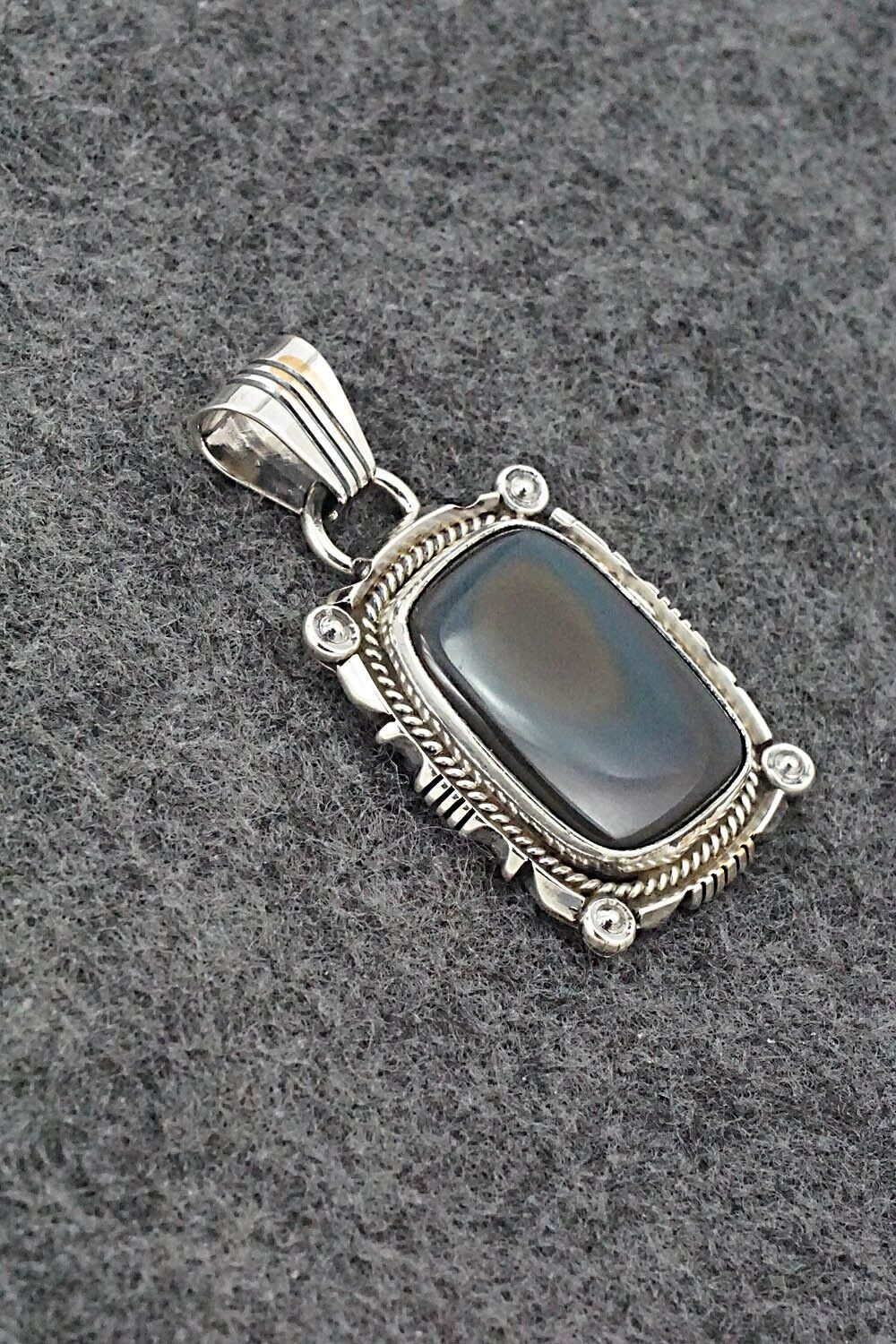 Onyx & Sterling Silver Pendant - Sharon McCarthy