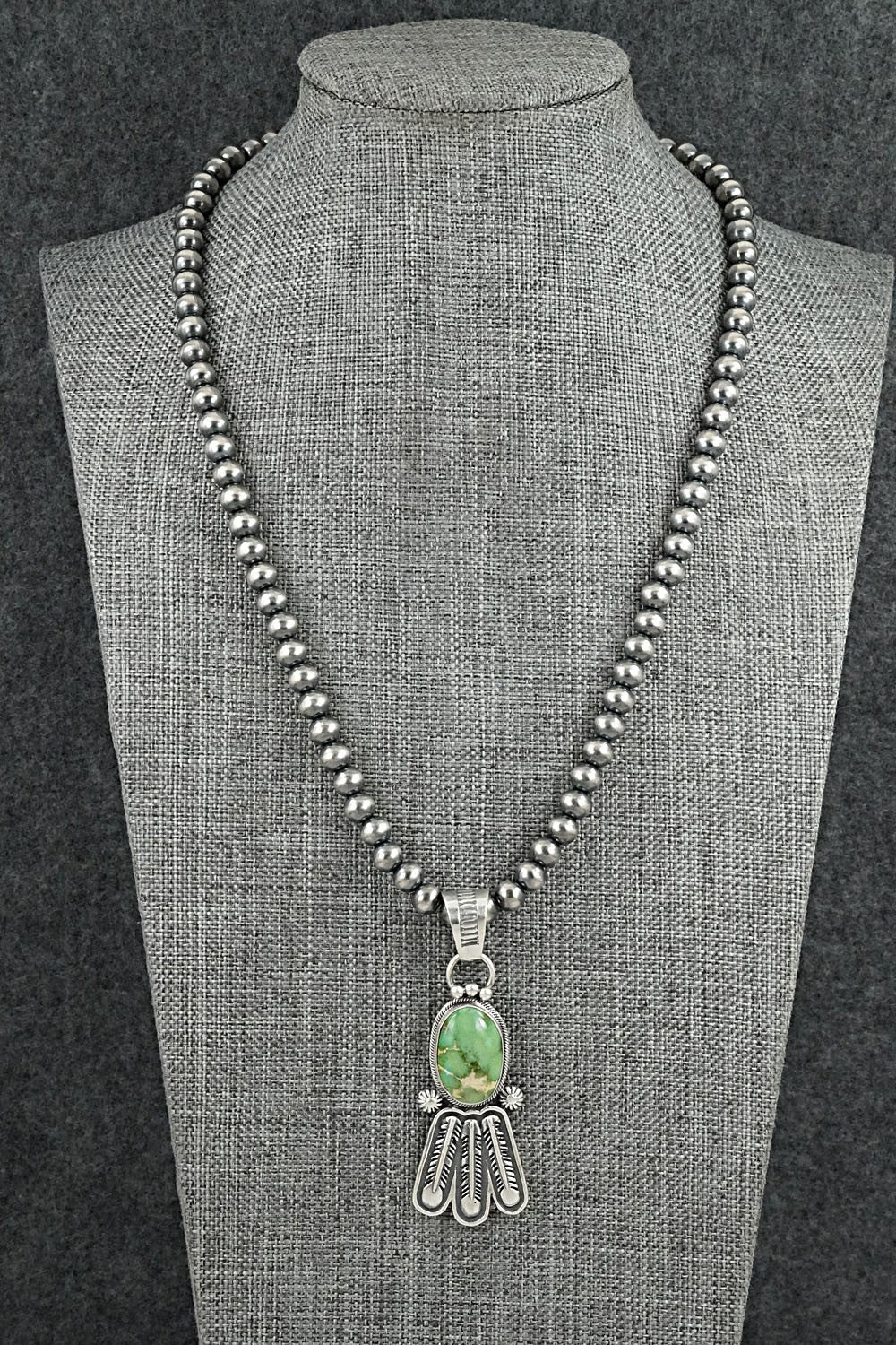 Turquoise & Sterling Silver Necklace - Verley Betone