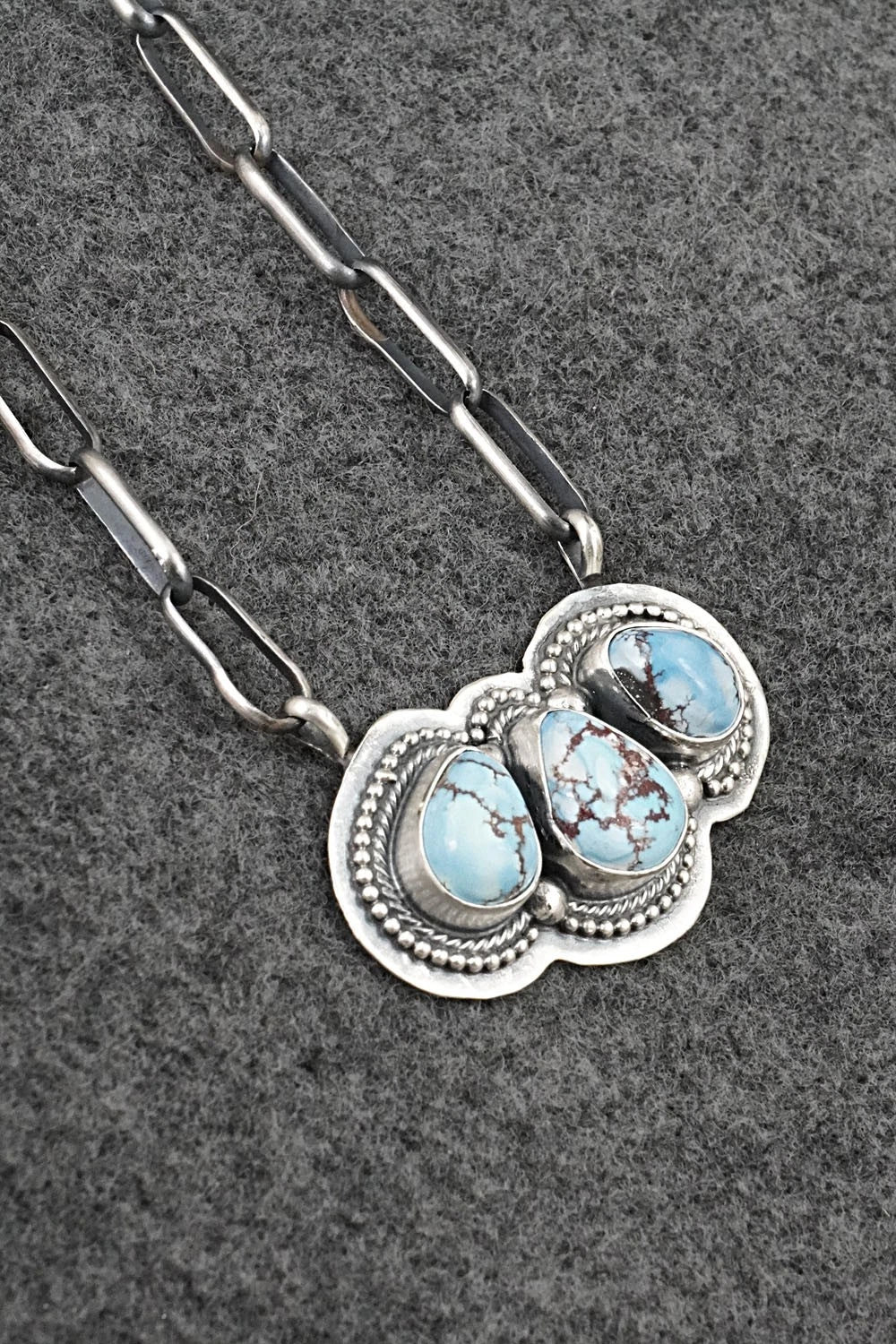 Turquoise & Sterling Silver Necklace - Darrin Livingston