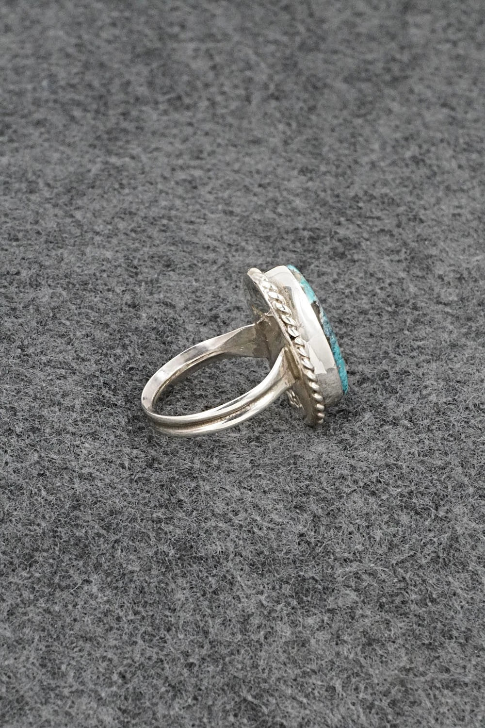 Turquoise & Sterling Silver Ring - Darius Arviso - Size 7.5