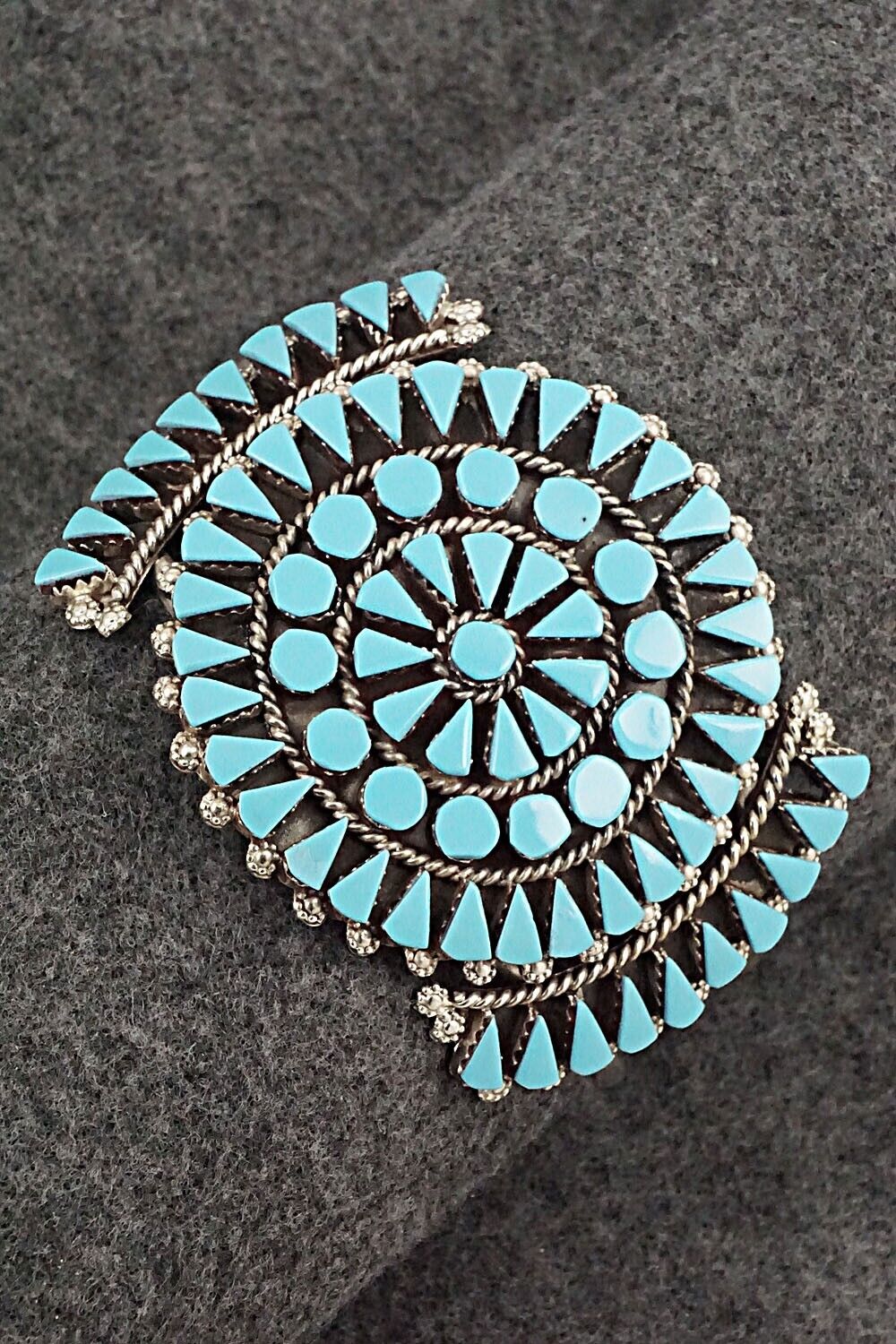 Turquoise & Sterling Silver Bracelet - Merlinda Chavez