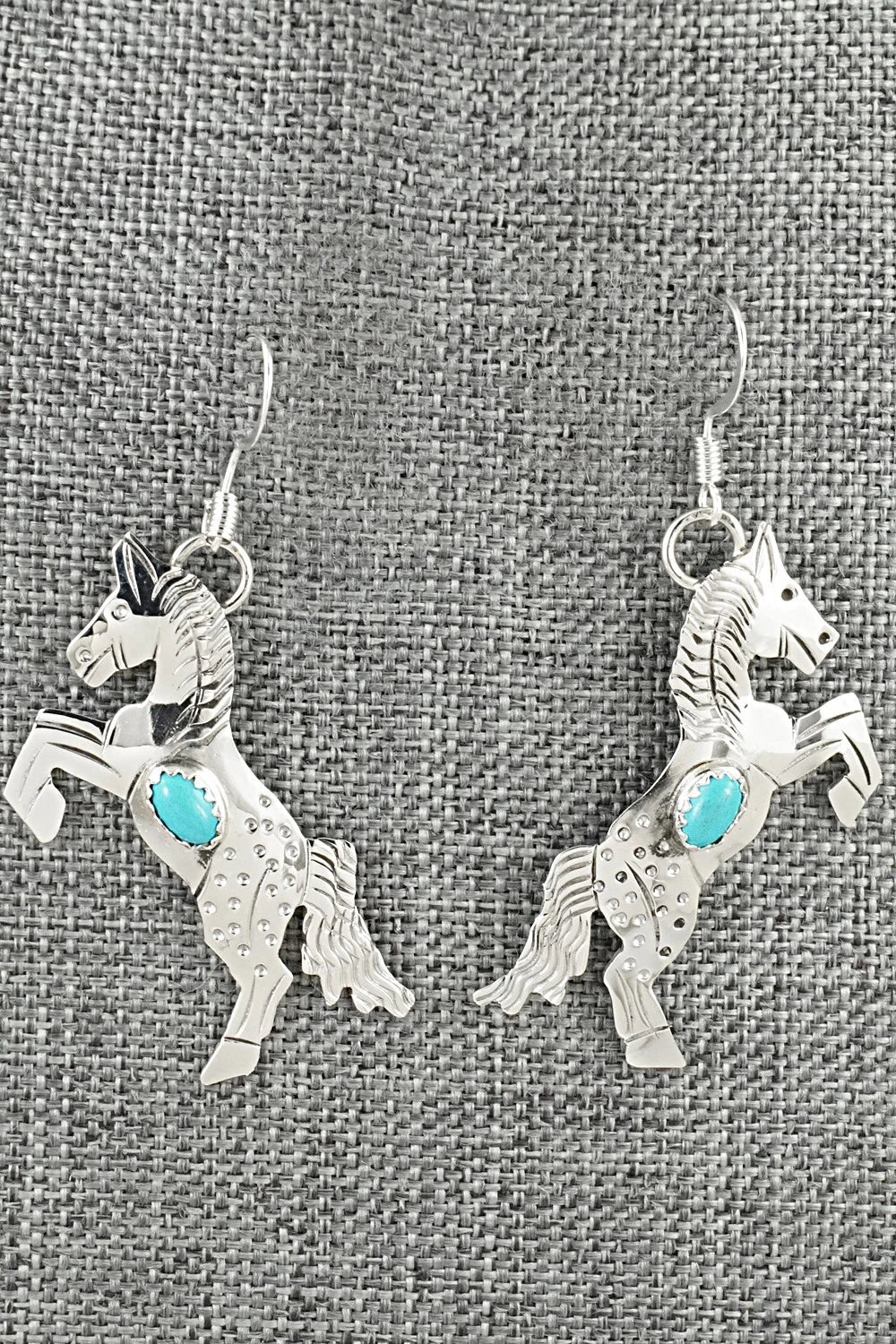 Turquoise & Sterling Silver Earrings - Louise Yazzie