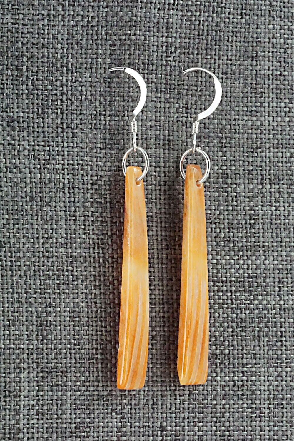 Spiny Oyster & Sterling Silver Earrings - Jesus Espino