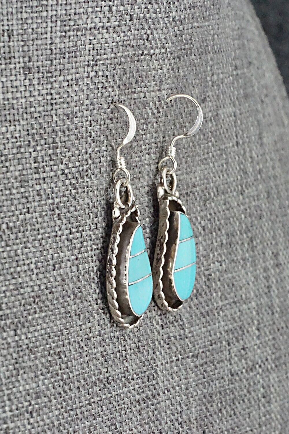 Turquoise & Sterling Silver Earrings - Faye Lowsayatee