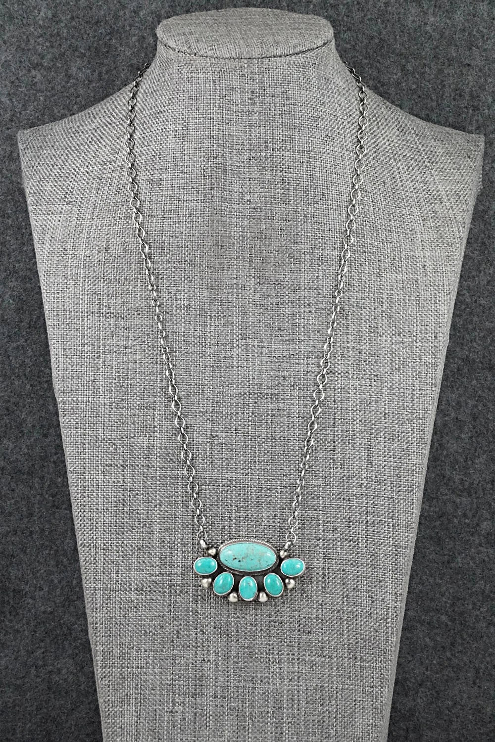 Turquoise & Sterling Silver Necklace - Kathleen Livingston