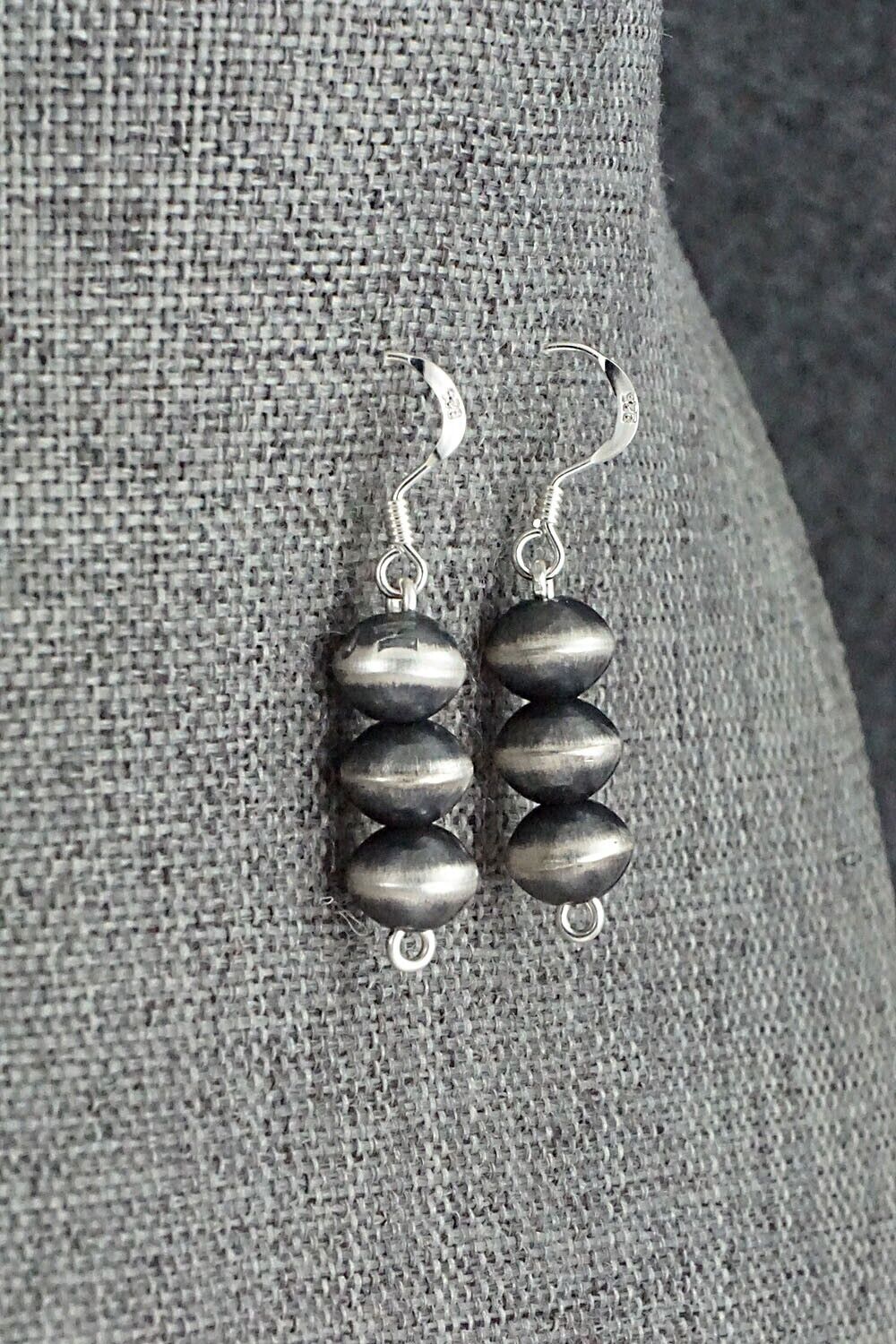 Sterling Silver Navajo Pearl Earrings - Preston Haley