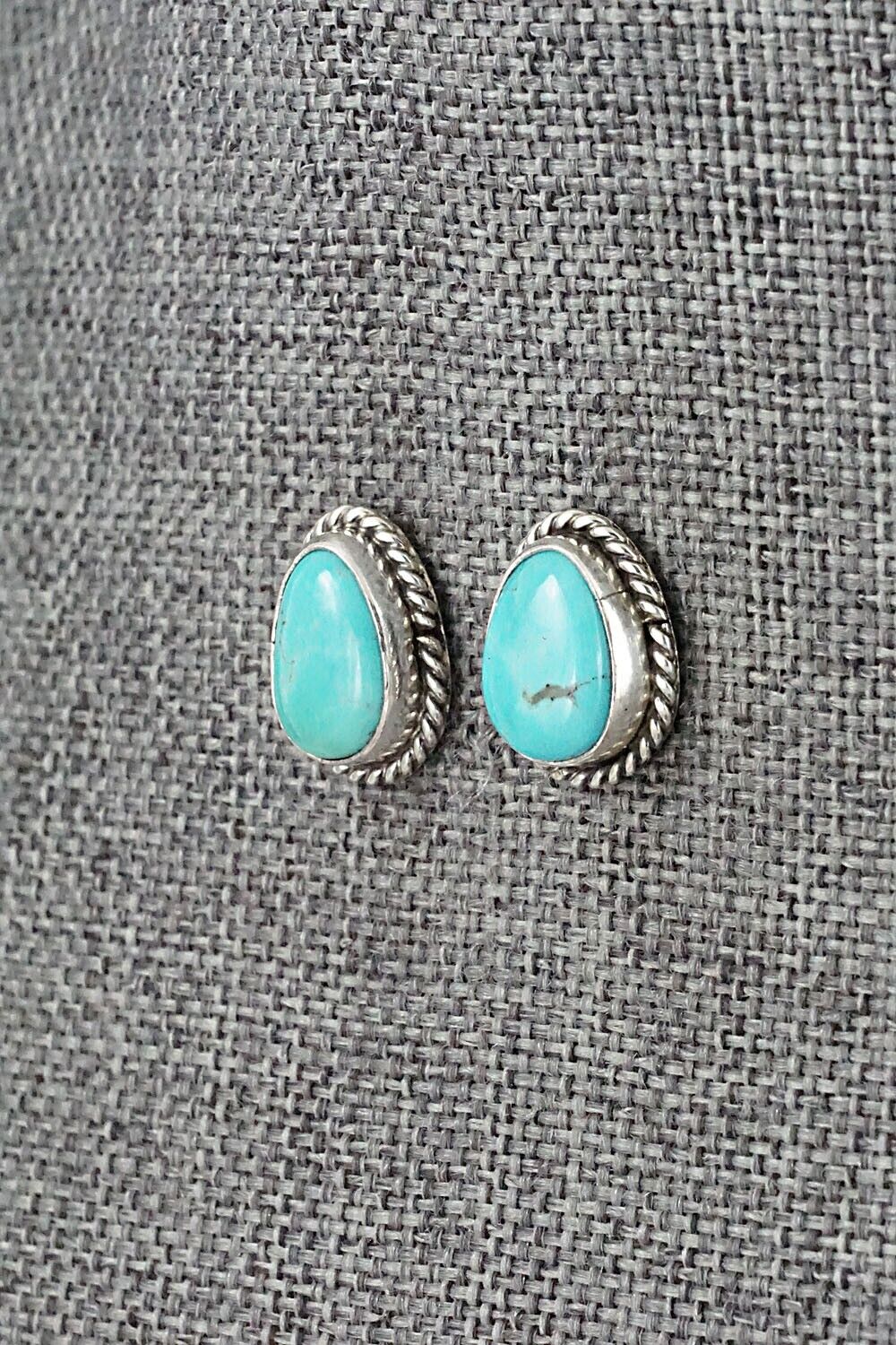 Turquoise & Sterling Silver Earrings - Marco Begaye