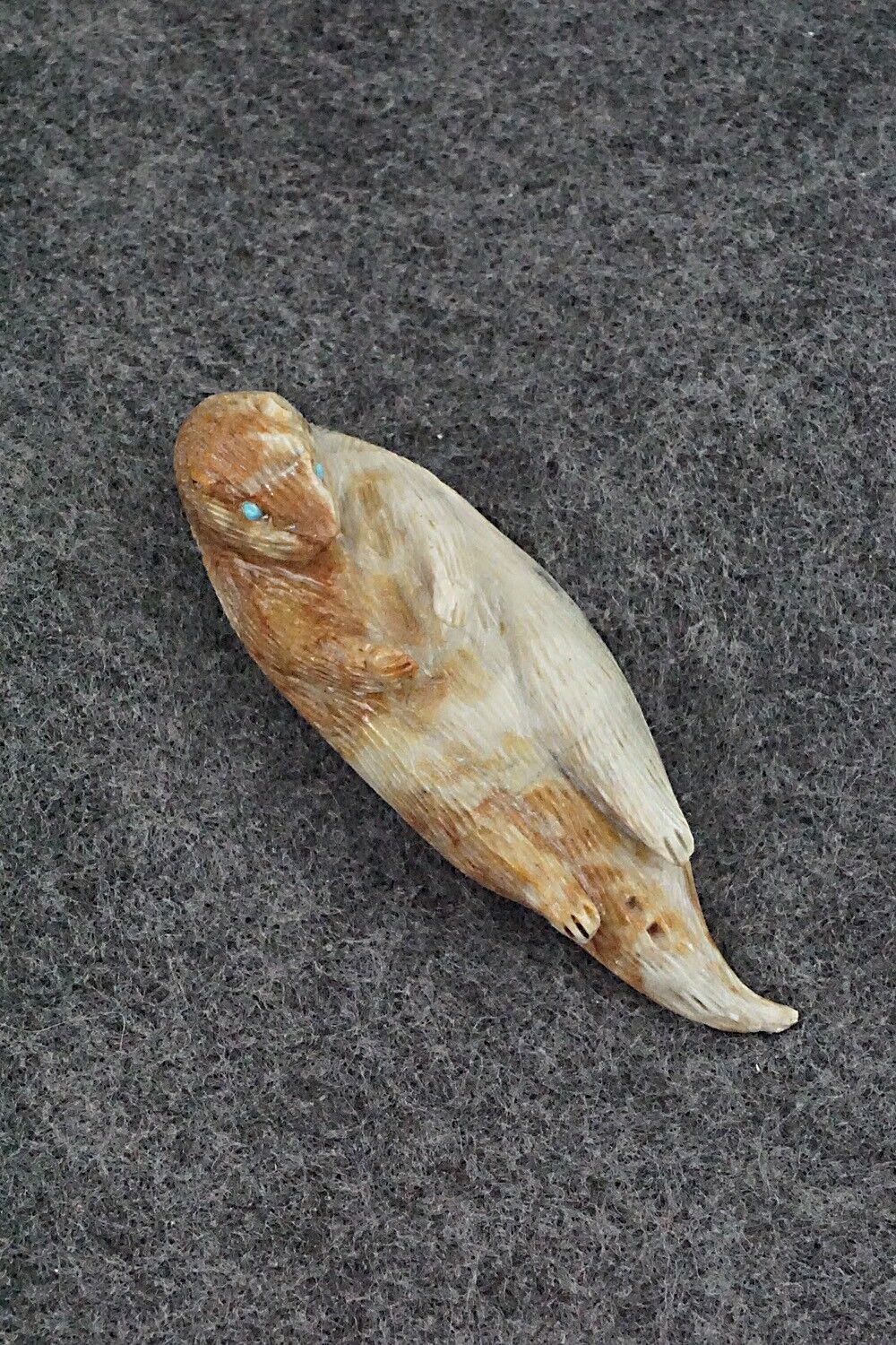 Otter Zuni Fetish Carving - Lance Cheama